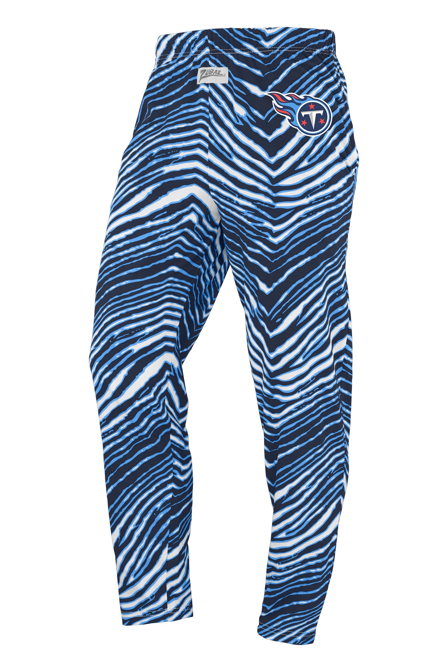 Zubaz NFL Adult Unisex Z88 Zebra Pants, Tennessee Titans For Men and W