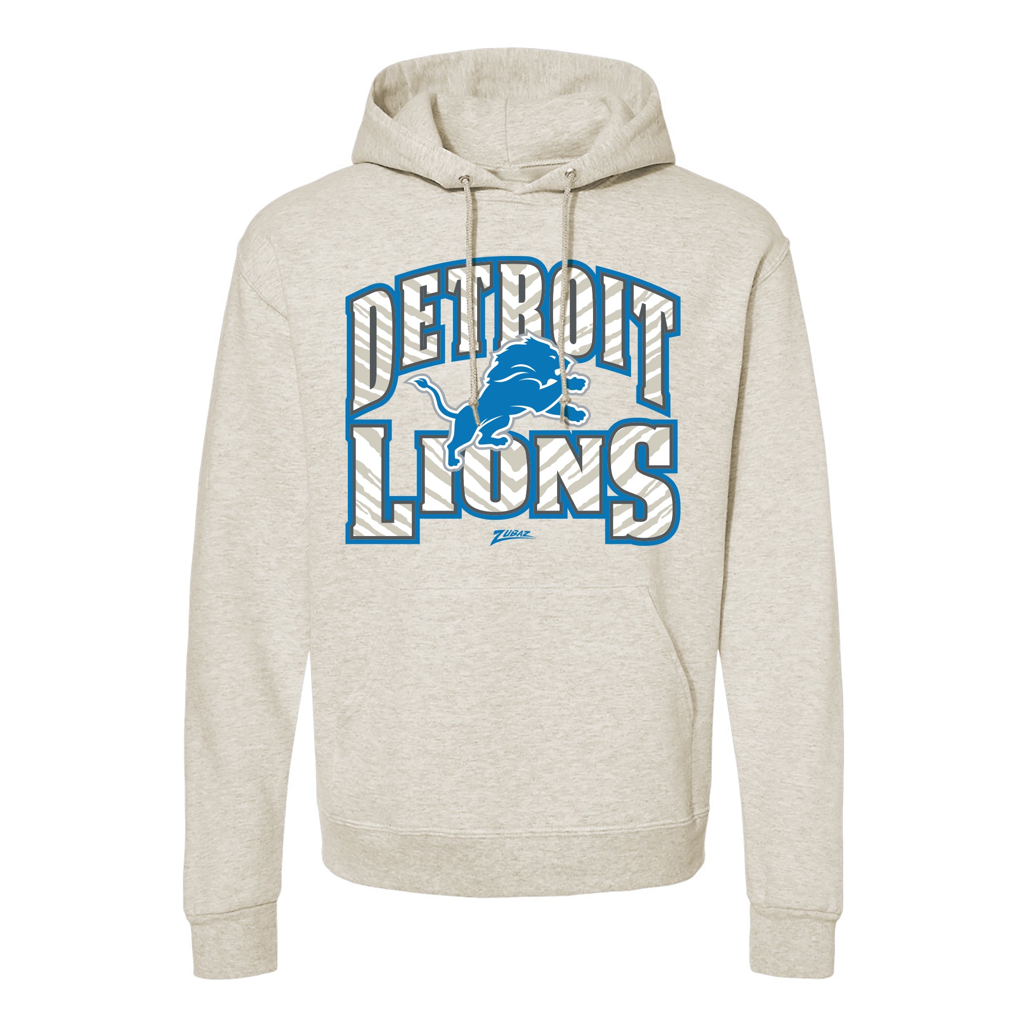 Zubaz NFL Detroit Lions Unisex Pullover Fleece Hoodie for Adult Men an