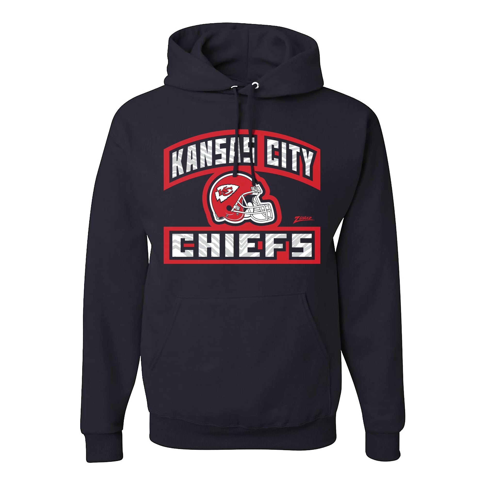 Zubaz NFL Kansas City Chiefs Unisex Pullover Fleece Hoodie for Adult M