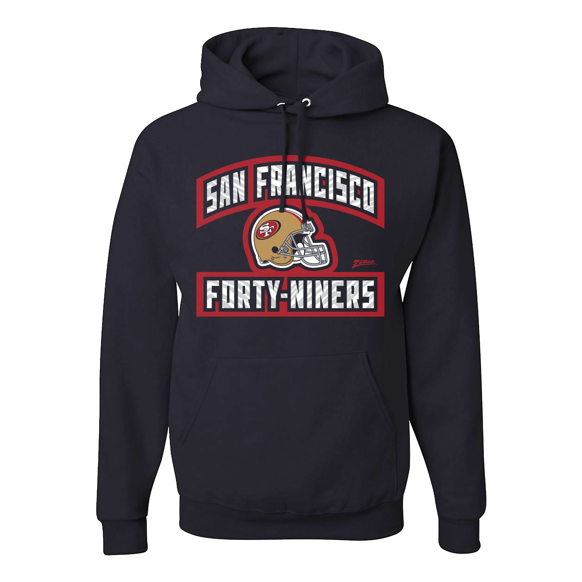Zubaz NFL San Francisco 49Ers Unisex Pullover Fleece Hoodie for Adult