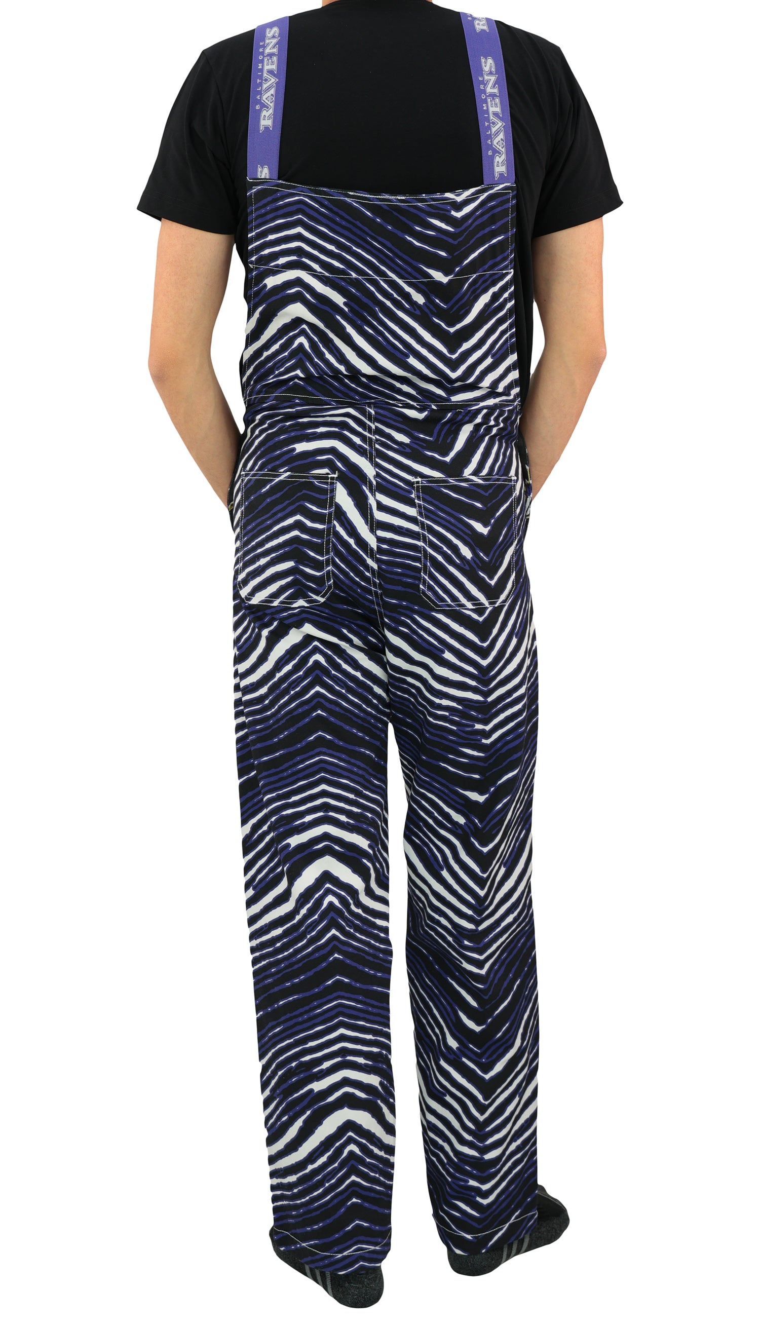 パンツ Syte overall Size M Zubaz NFL Unisex Zebra Lined Bib Overalls for Adult Men and Women, Bal