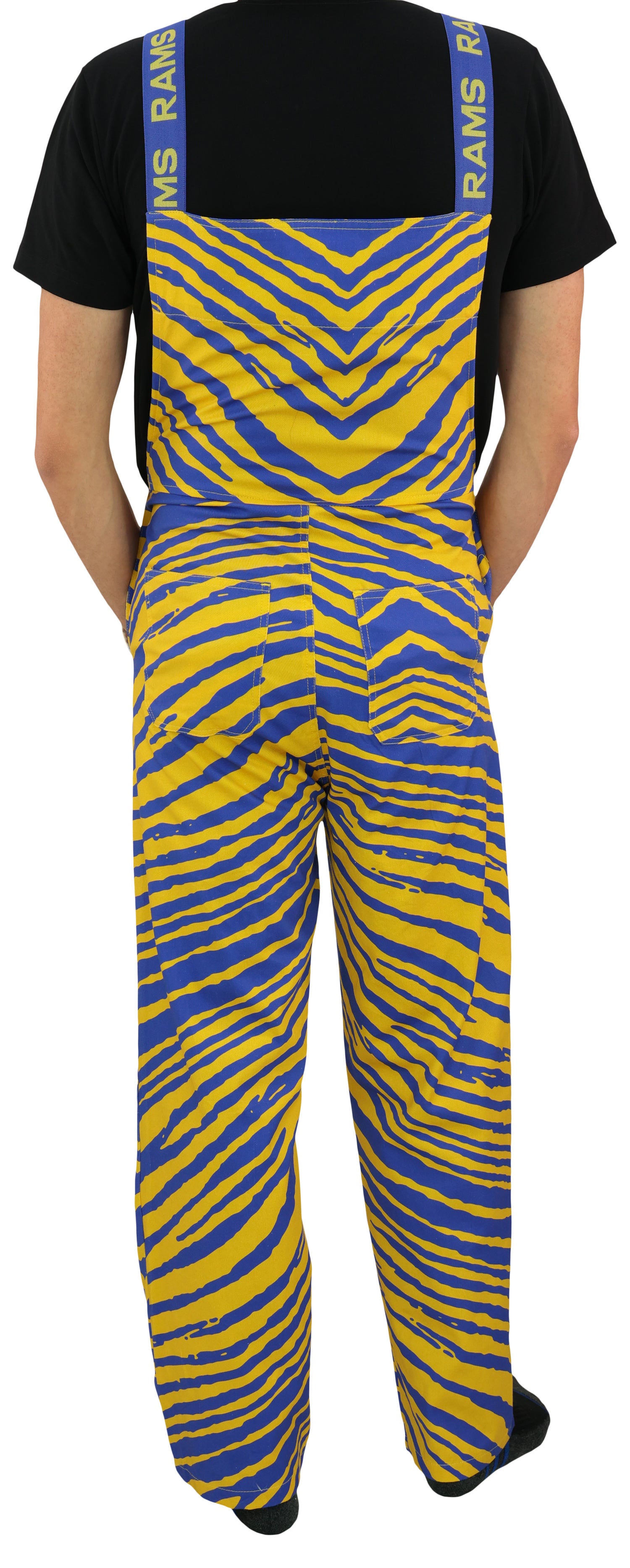 Zubaz NFL Unisex Zebra Lightweight Bib, Los Angeles Rams