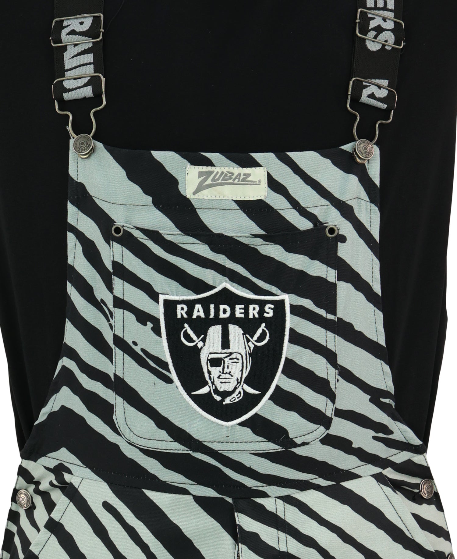 Zubaz NFL Unisex Zebra Lightweight Bib, Las Vegas Raiders