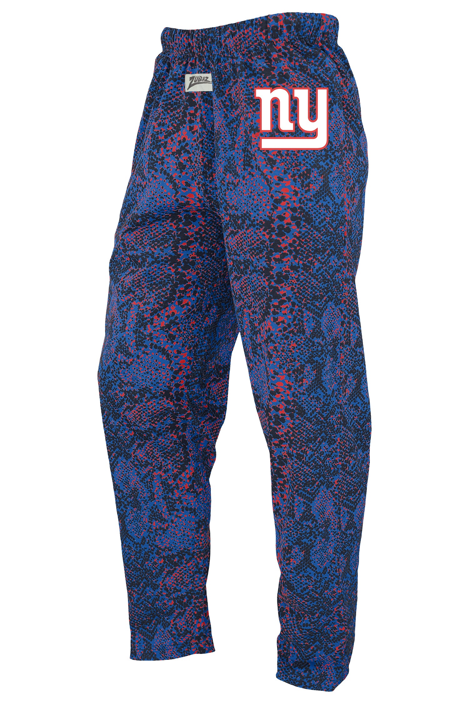Zubaz NFL Unisex Z88 Screen Print Post Pant, New York Giants