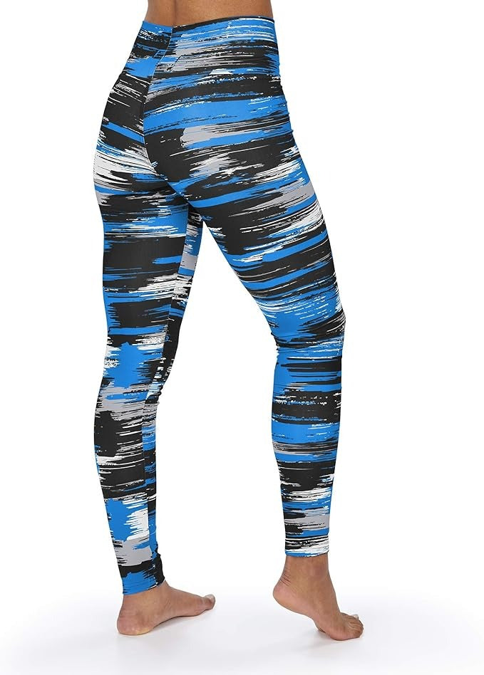 Zubaz NFL CAROLINA PANTHERS TEAM COLOR BRUSHED PAINT LEGGING