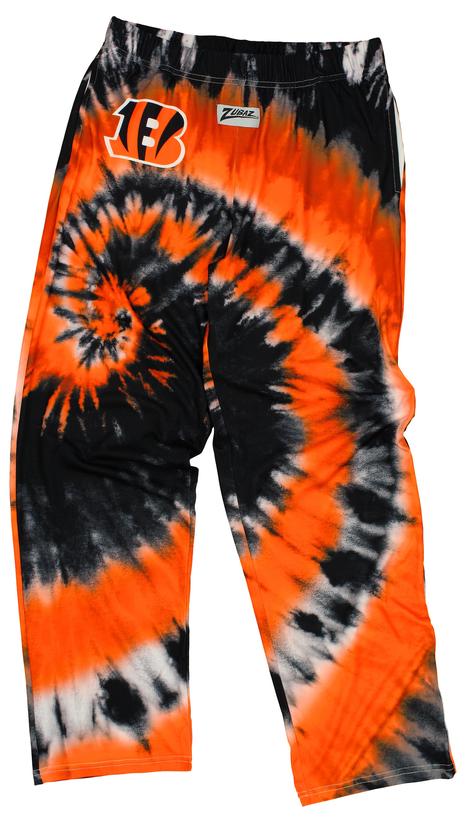 Zubaz Cincinnati Bengals NFL Men's Tie Dye Team Colors Lounge Pants, Orange