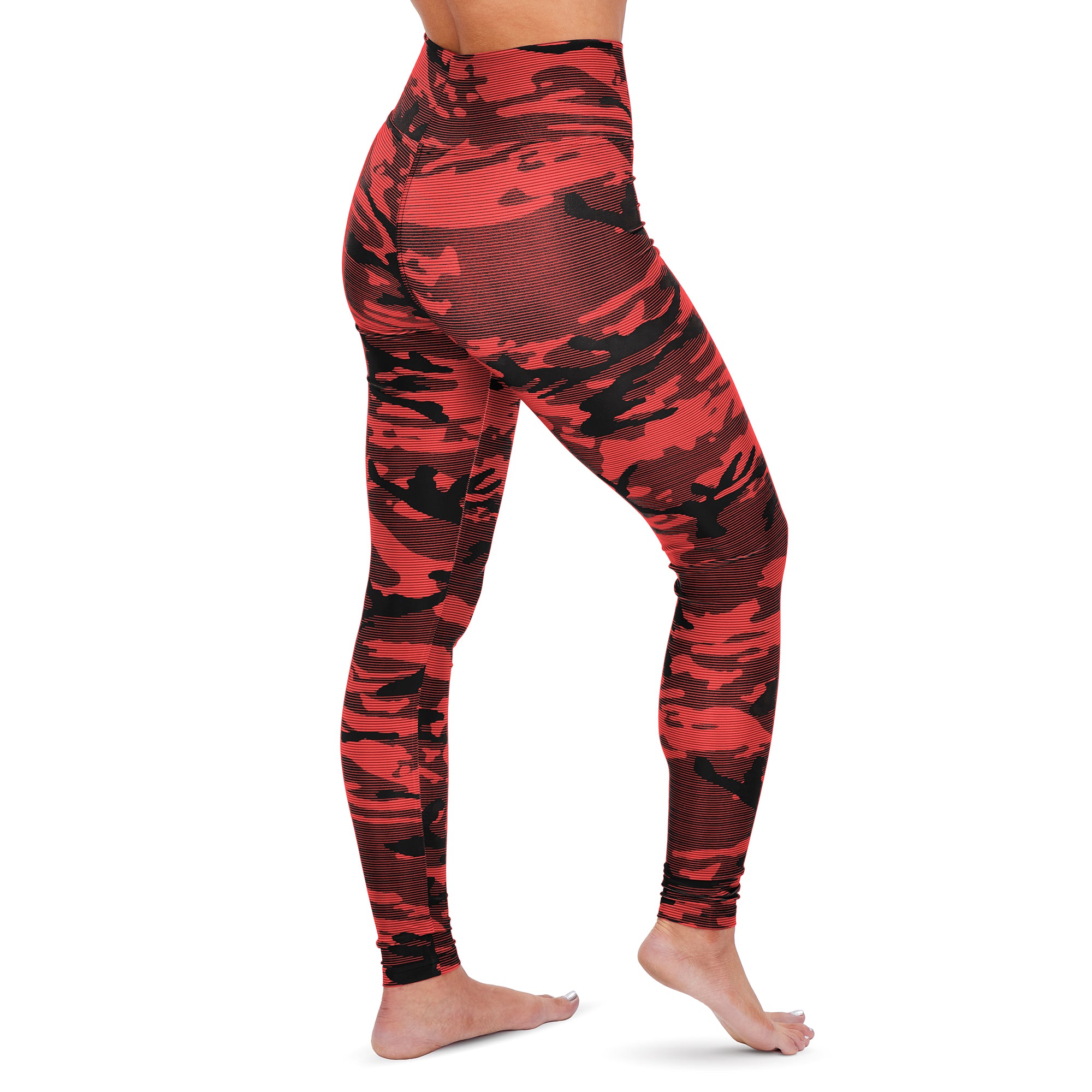 Zubaz Women's NFL Kansas City Chiefs Marled Camo Lines Leggings