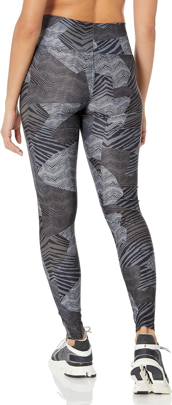 Zubaz Women's Baltimore Ravens Tonal Black Patchwork Zebra Legging