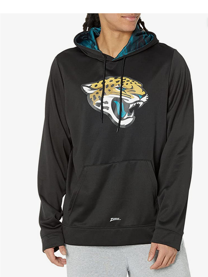 Zubaz Jacksonville Jaguars NFL Men's Team Color Hoodie with Team Camo Liner