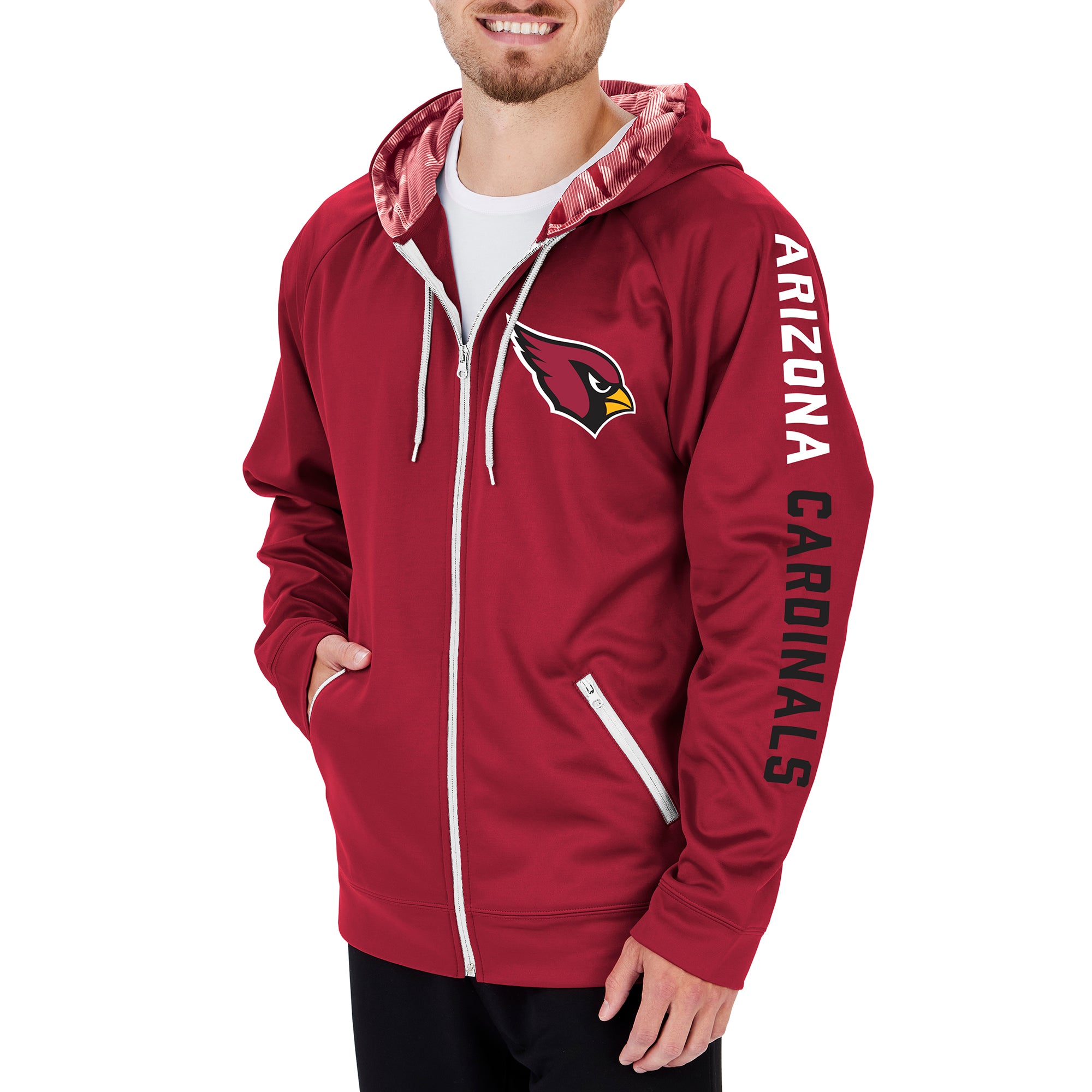 Zubaz Men's NFL Arizona Cardinals Full Zip Camo Hoodie