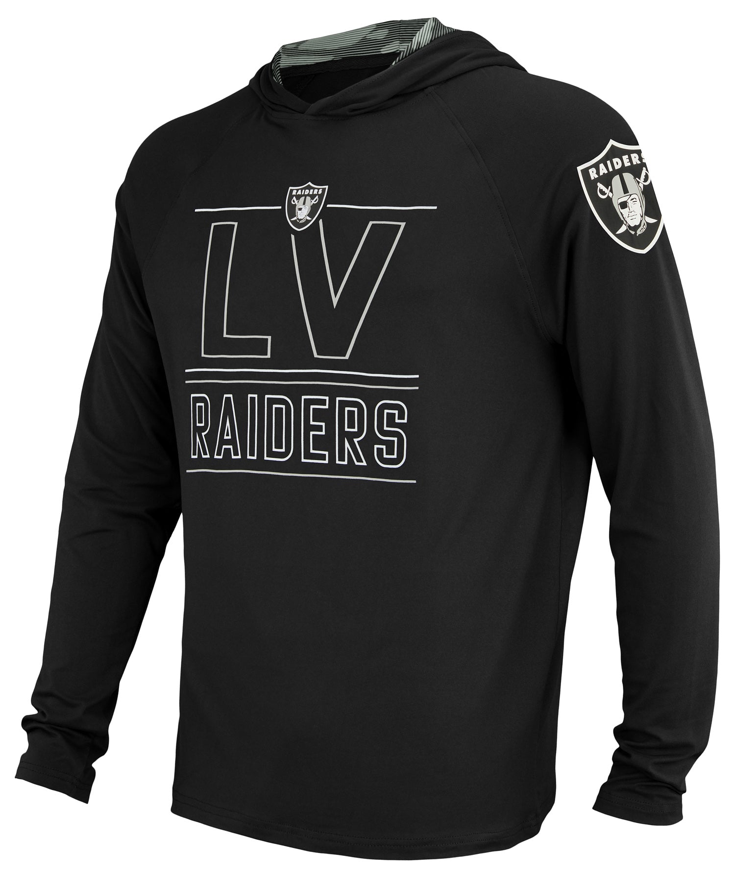 Zubaz NFL Men's Las Vegas Raiders Team Color Active Hoodie With Camo Accents