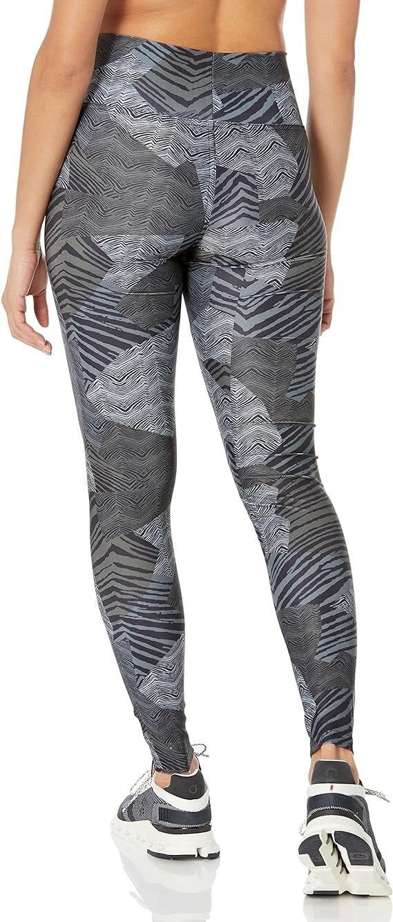 Zubaz Women's Houston Texans Tonal Black Patchwork Zebra Legging