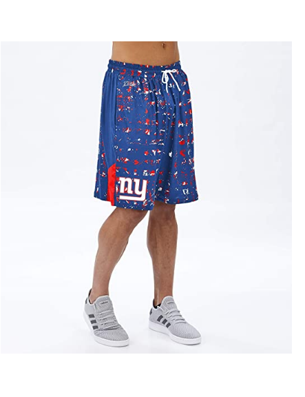 Zubaz NFL Men's New York Giants Color Grid Shorts