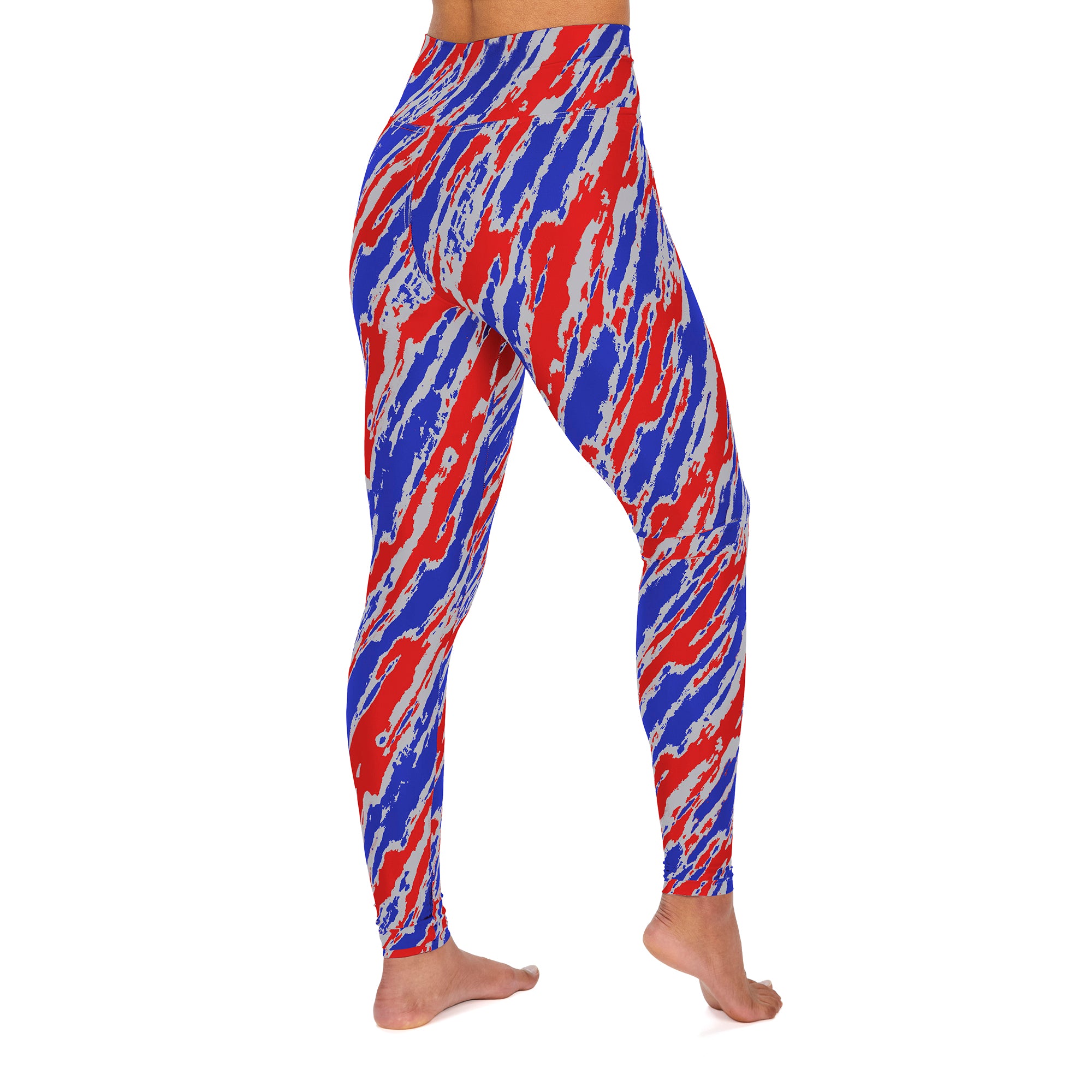 Zubaz NFL Women's Buffalo Bills Diagonal Streak Leggings