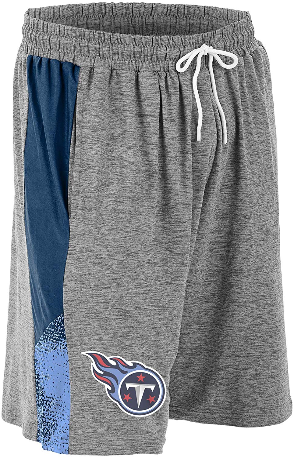 Zubaz NFL Football Mens Tennessee Titans Gray Space Dye Shorts