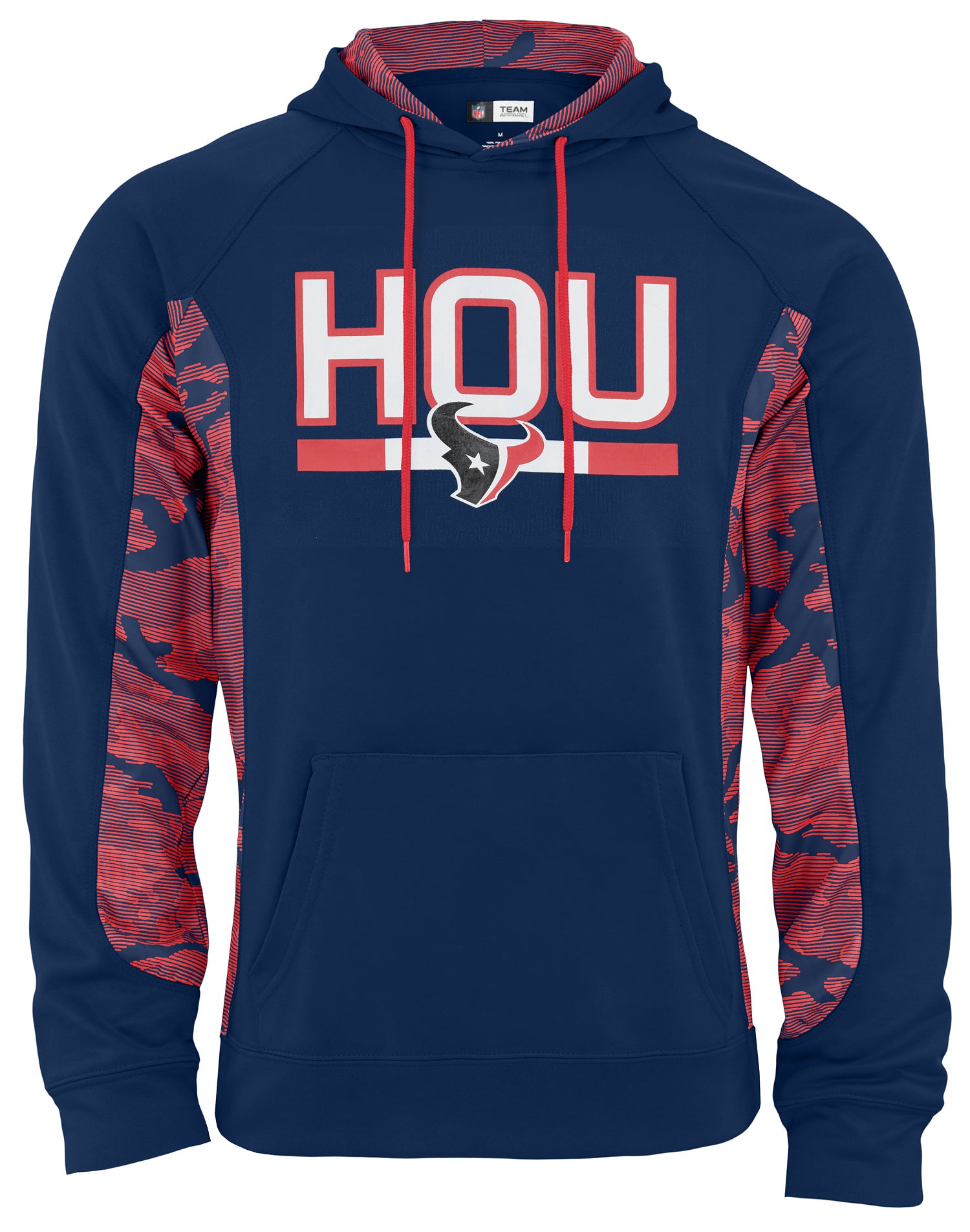 Zubaz NFL Men's Elevated Hoodie With Camo Lines, Houstan Texans