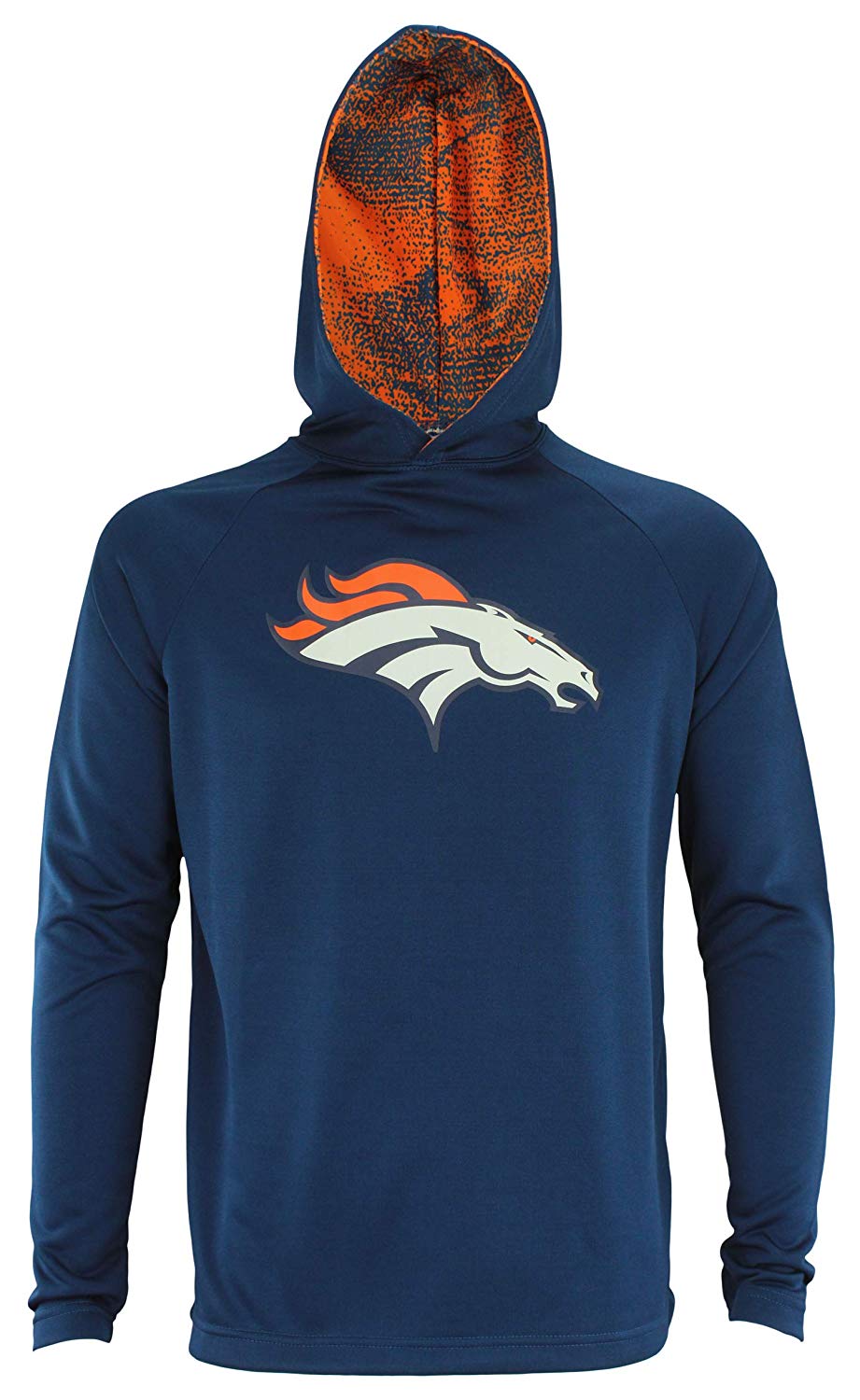 Zubaz NFL Denver Broncos Men's Lightweight Performance French Terry Hoodie
