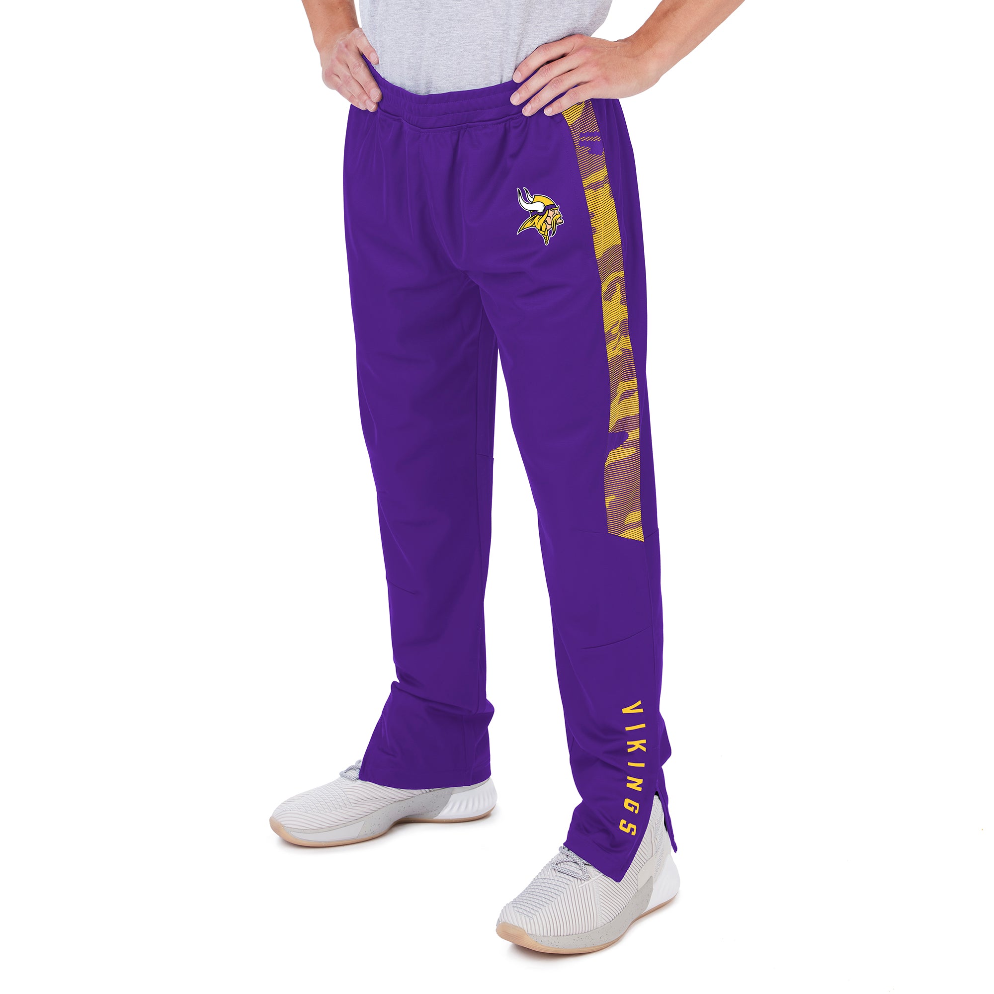 Zubaz NFL Men's Minnesota Vikings Track Pants W/ Camo Lines Side Panels