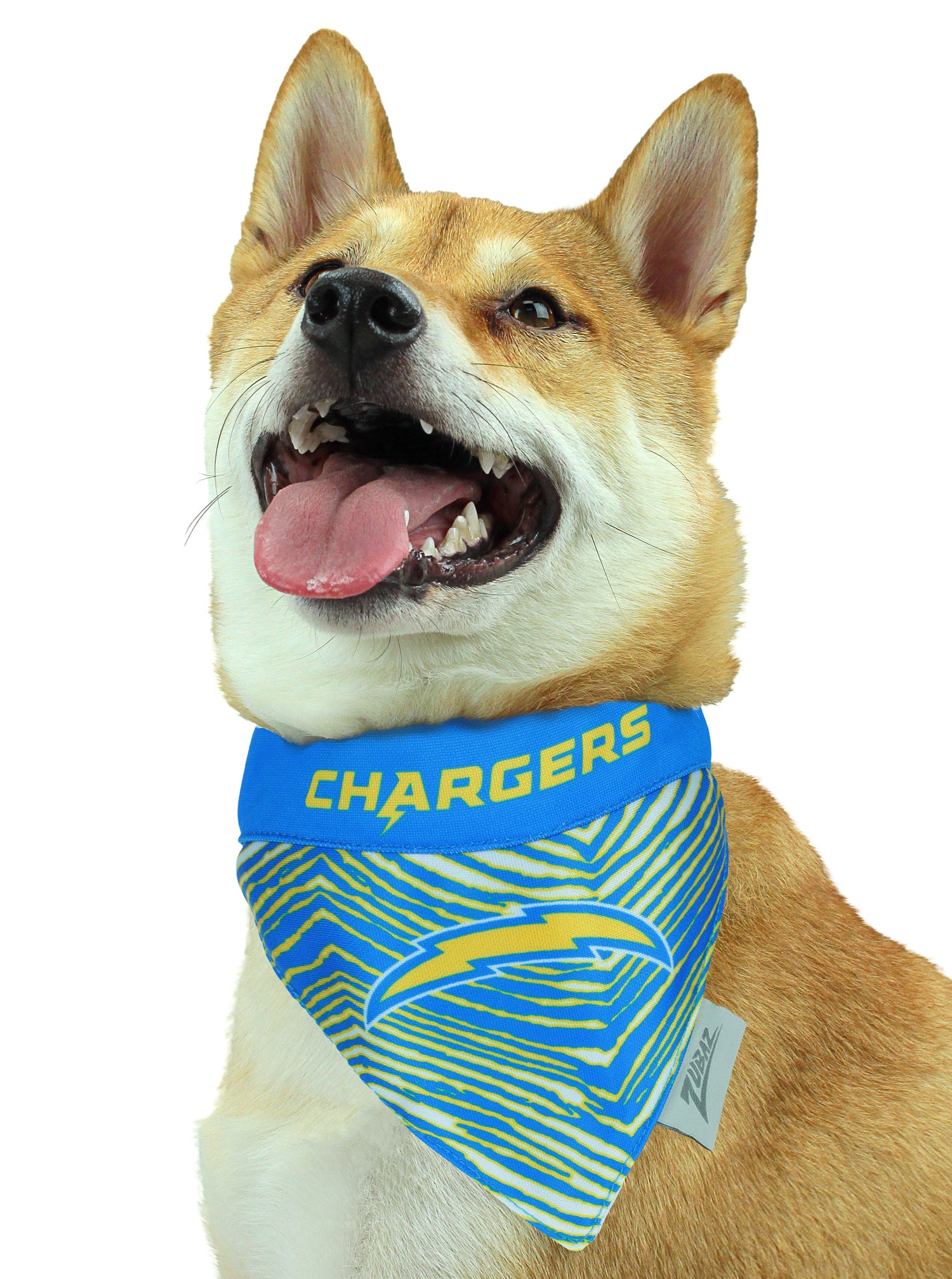 Zubaz X Pets First NFL Los Angeles Chargers Reversible Bandana For Dogs & Cats