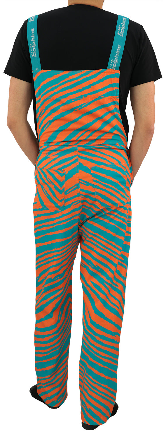 Zubaz NFL Unisex Zebra Lightweight Bib, Miami Dolphins
