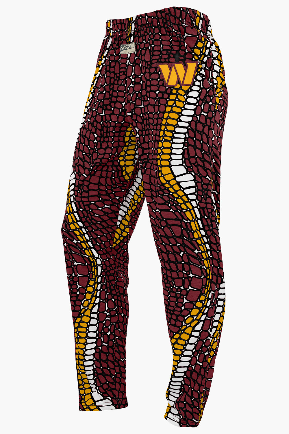 Zubaz NFL Adult Unisex Z88 Embroidered Gator 3 Color Pants, Washington Commanders