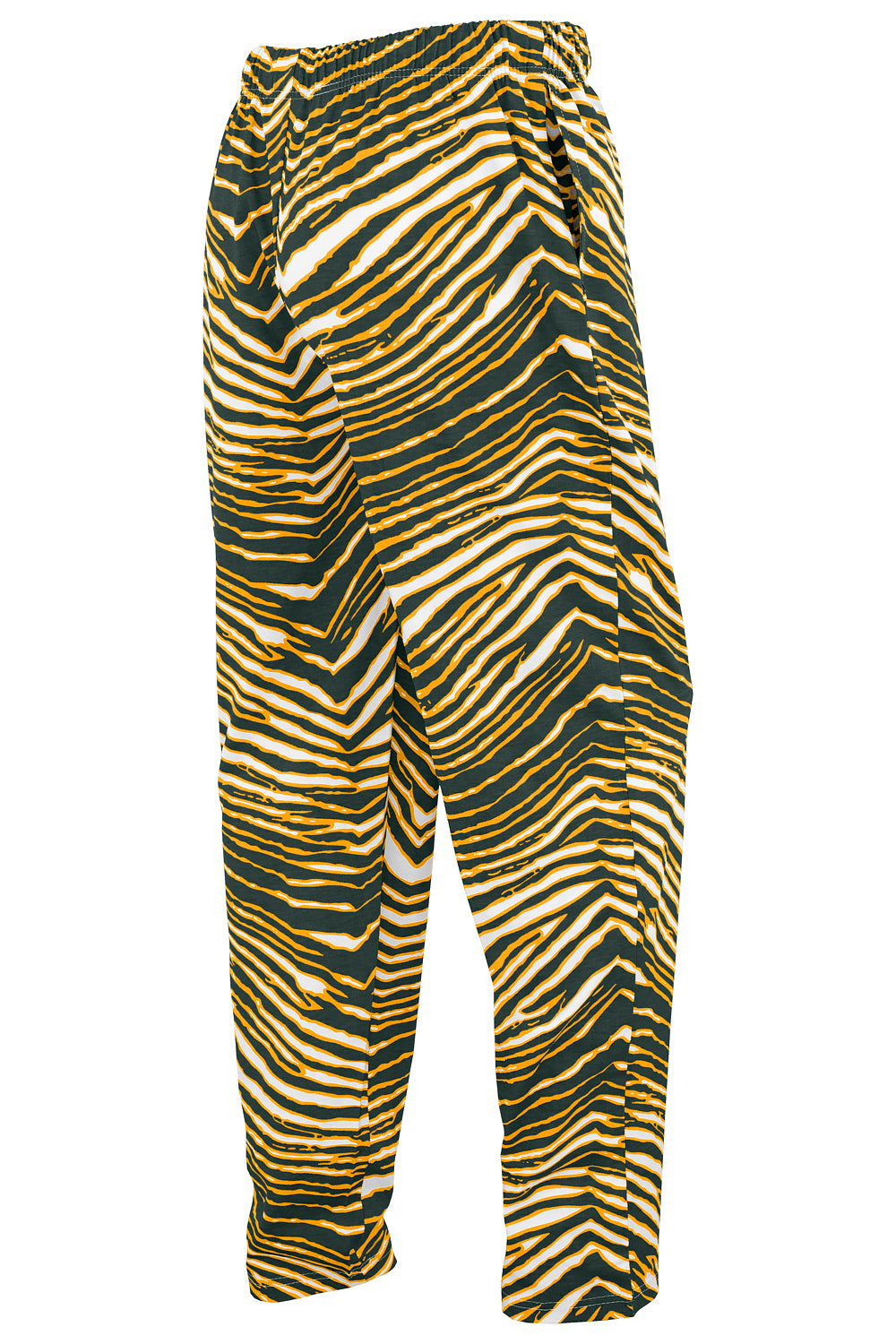 Zubaz NFL Adult Unisex Z88 Embroidered Zebra 3 Team Color Pants, Green Bay Packers