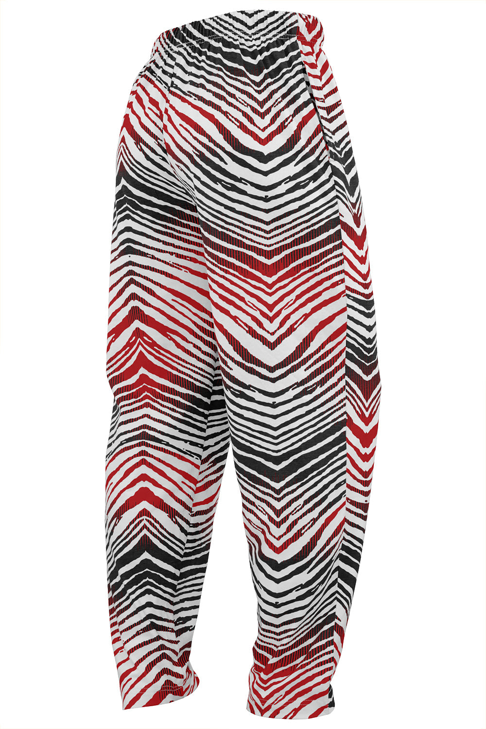 Zubaz NFL Adult Unisex Z88 Embroidered Zebra Ombre TMC Pants, Atlanta