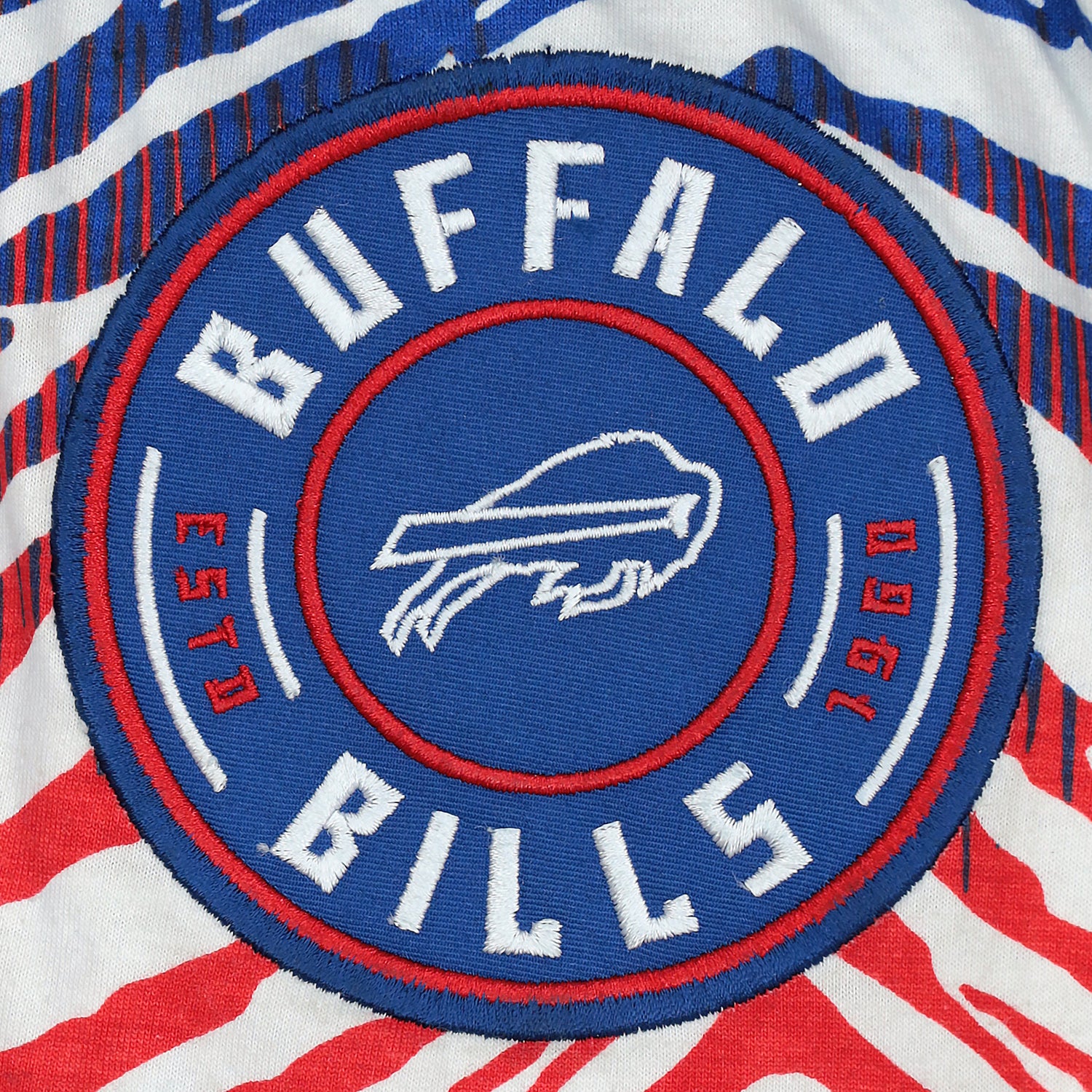 Zubaz NFL Adult Unisex Z88 Embroidered Zebra Ombre TMC Pants, Buffalo