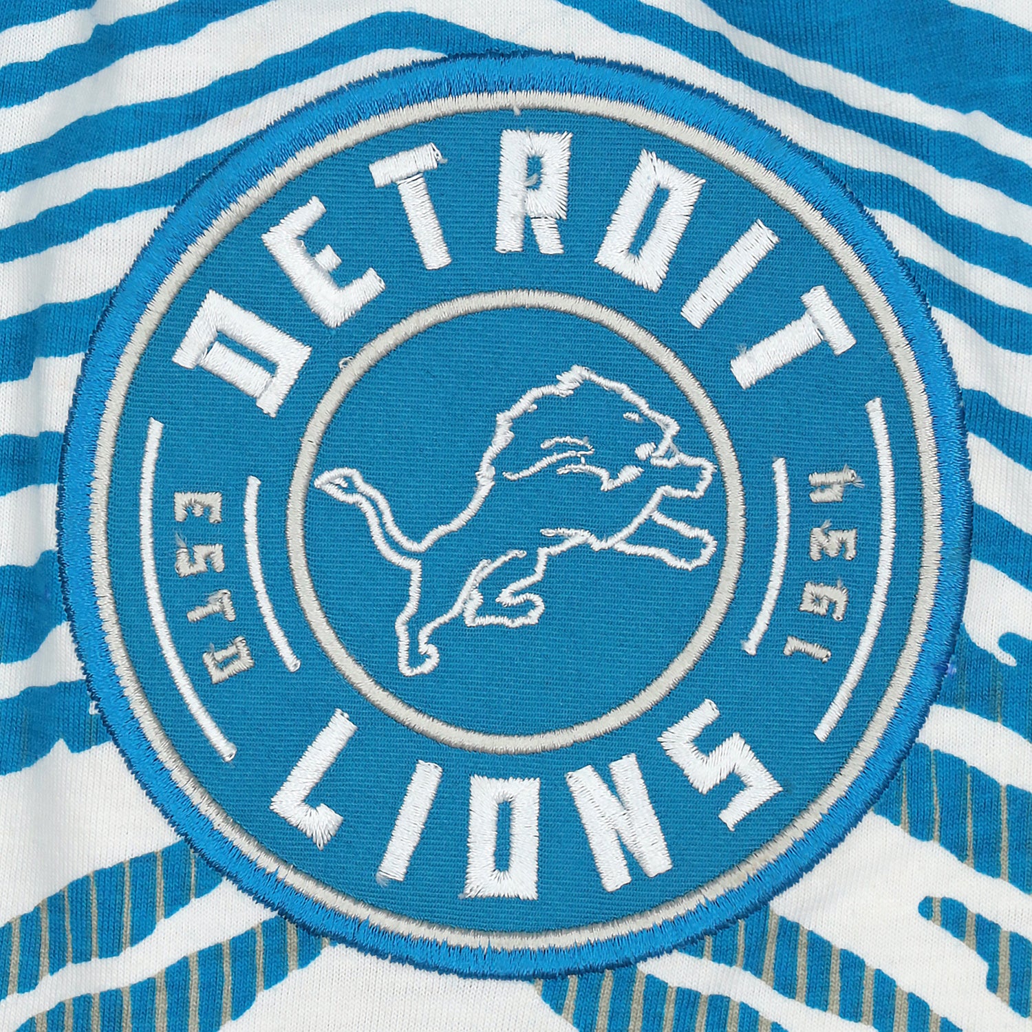 Zubaz NFL Adult Unisex Z88 Embroidered Zebra Ombre TMC Shorts, Detroit Lions
