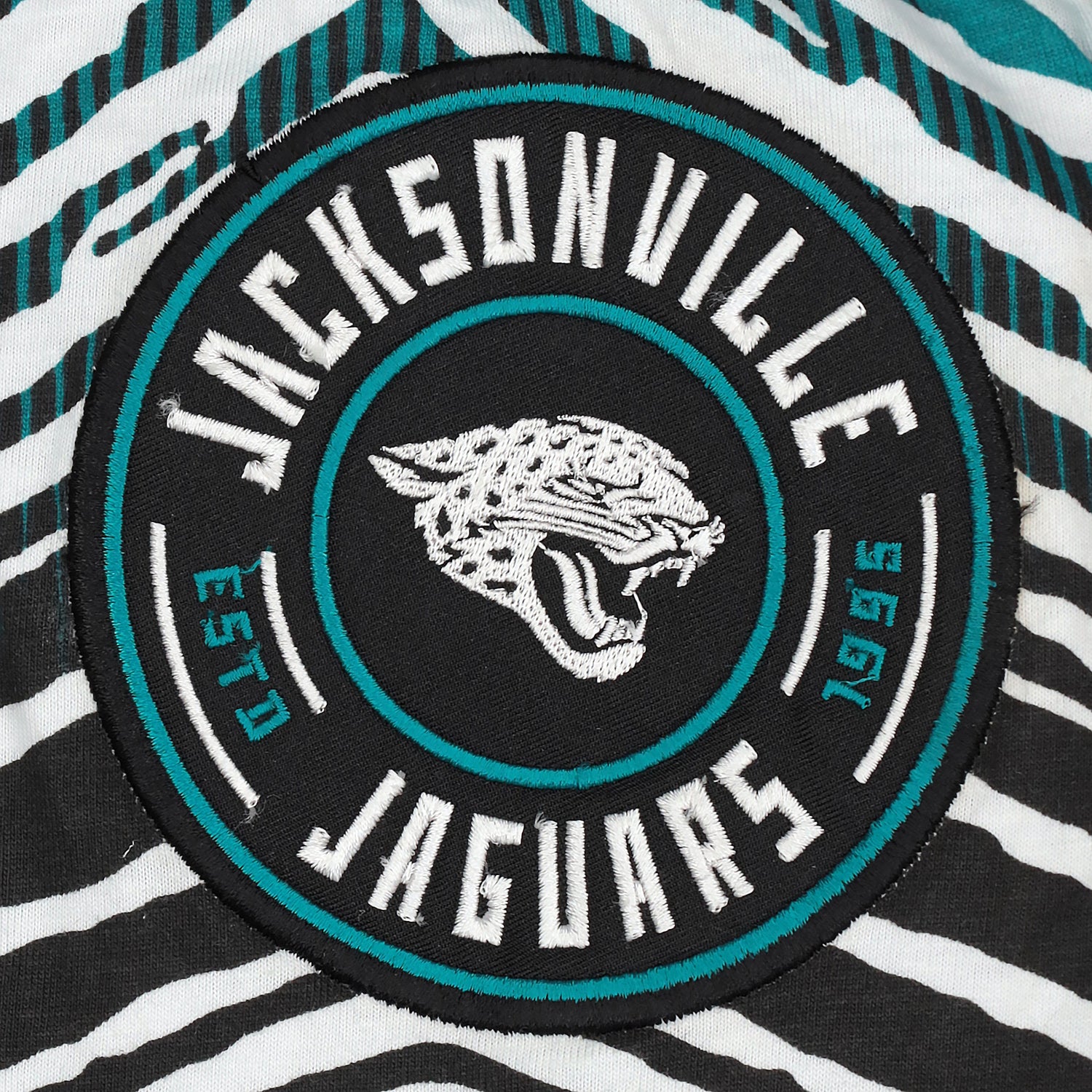 Zubaz NFL Adult Unisex Z88 Embroidered Zebra Ombre TMC Shorts, Jacksonville Jaguars