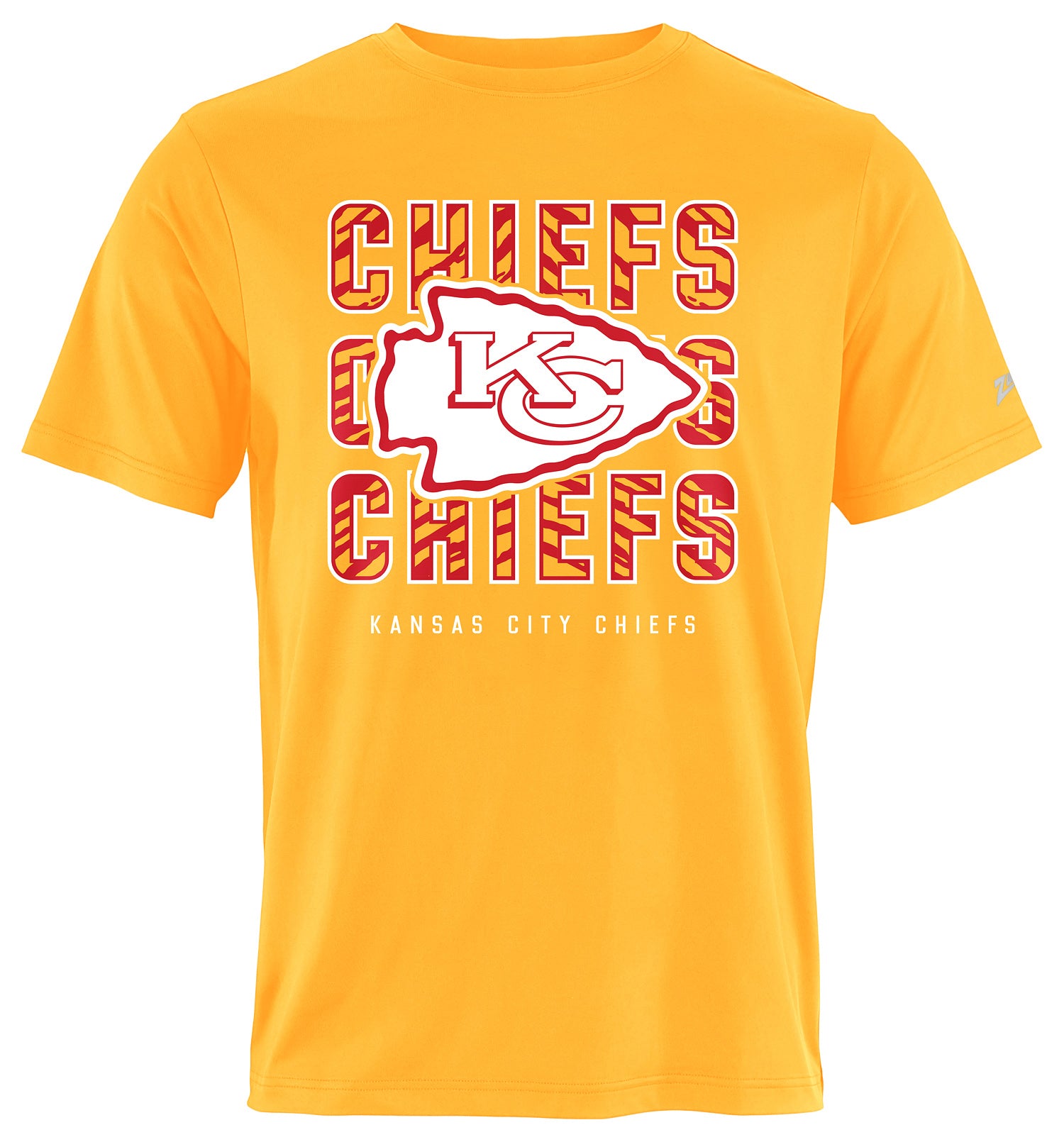 Zubaz NFL Men's Repeat Play Alternate Team Color Short Sleeve T-Shirt, Kansas City Chiefs