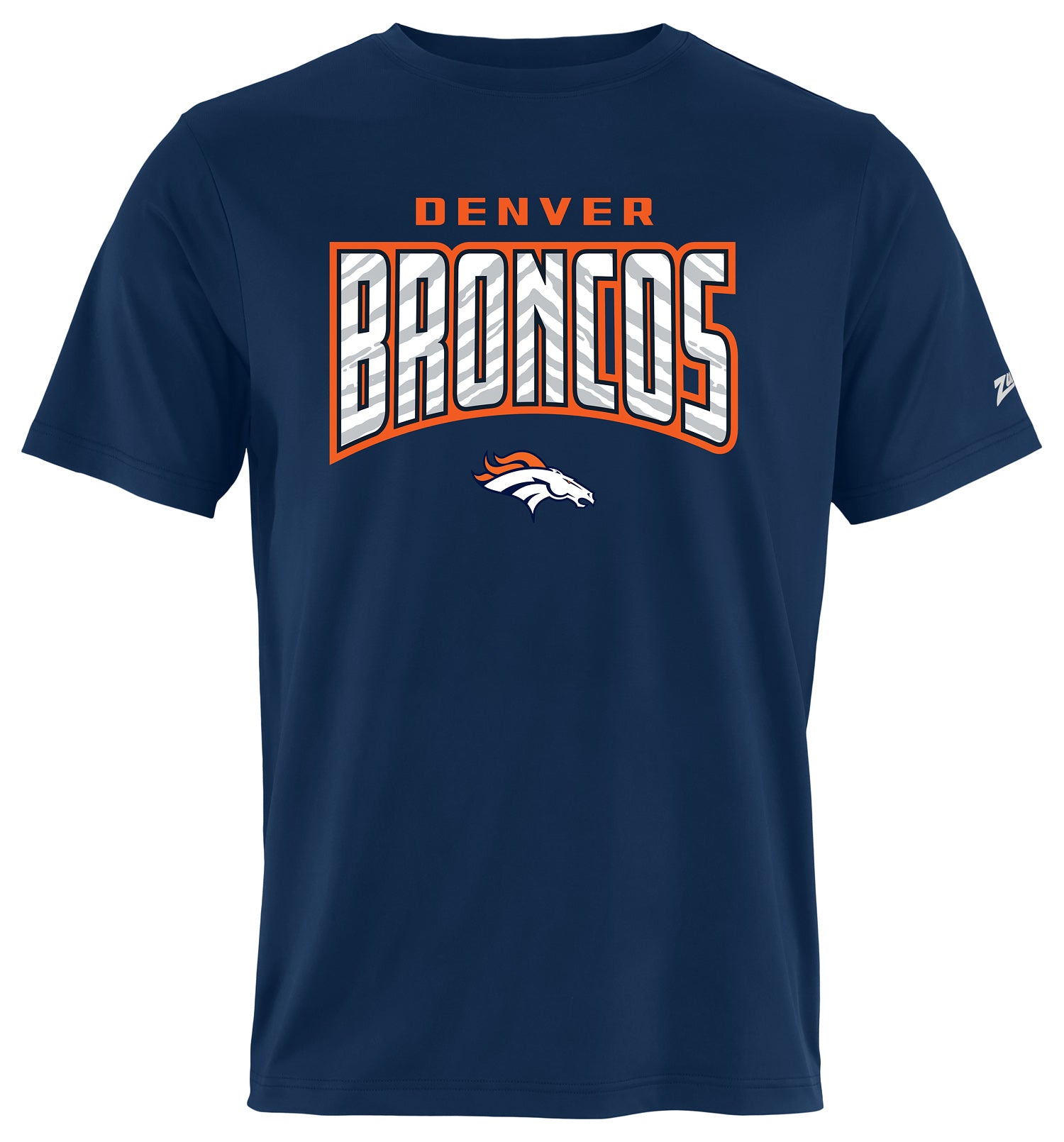 Zubaz NFL Men's Hail Mary Primary Team Color Short Sleeve T-Shirt, Denver Broncos