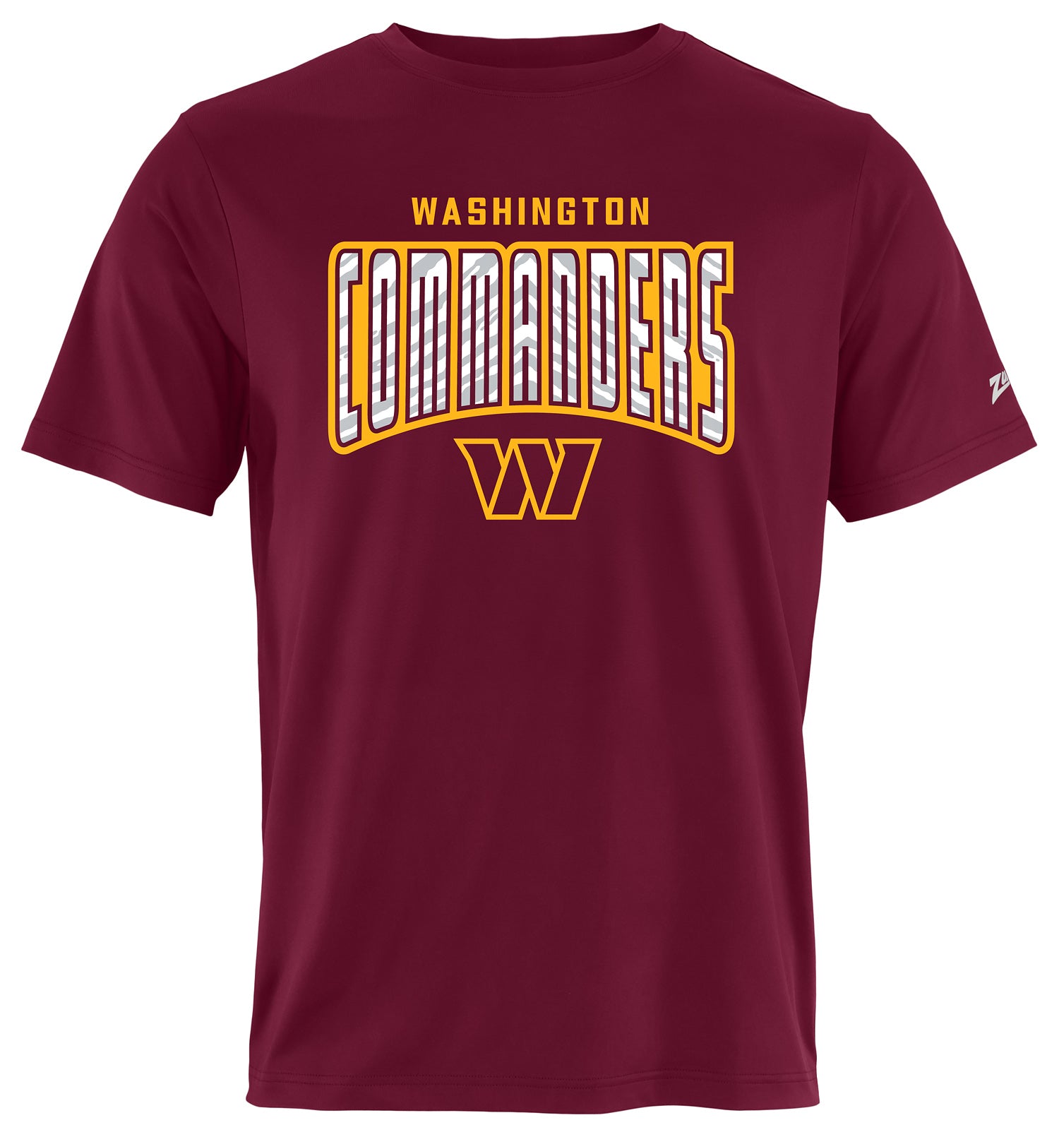 Zubaz NFL Men's Hail Mary Primary Team Color Short Sleeve T-Shirt, Washington Commanders