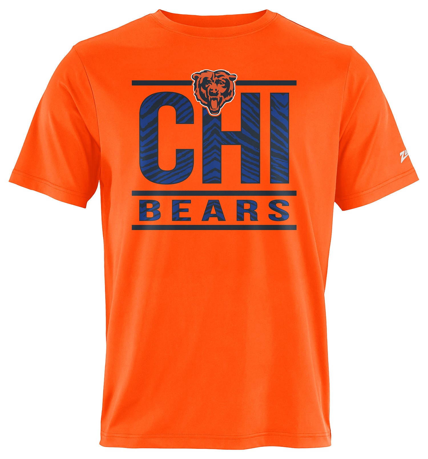 ぞぞ Zubaz NFL Men's Goal Line Alternate Color Short Sleeve T-Shirt, Chicag