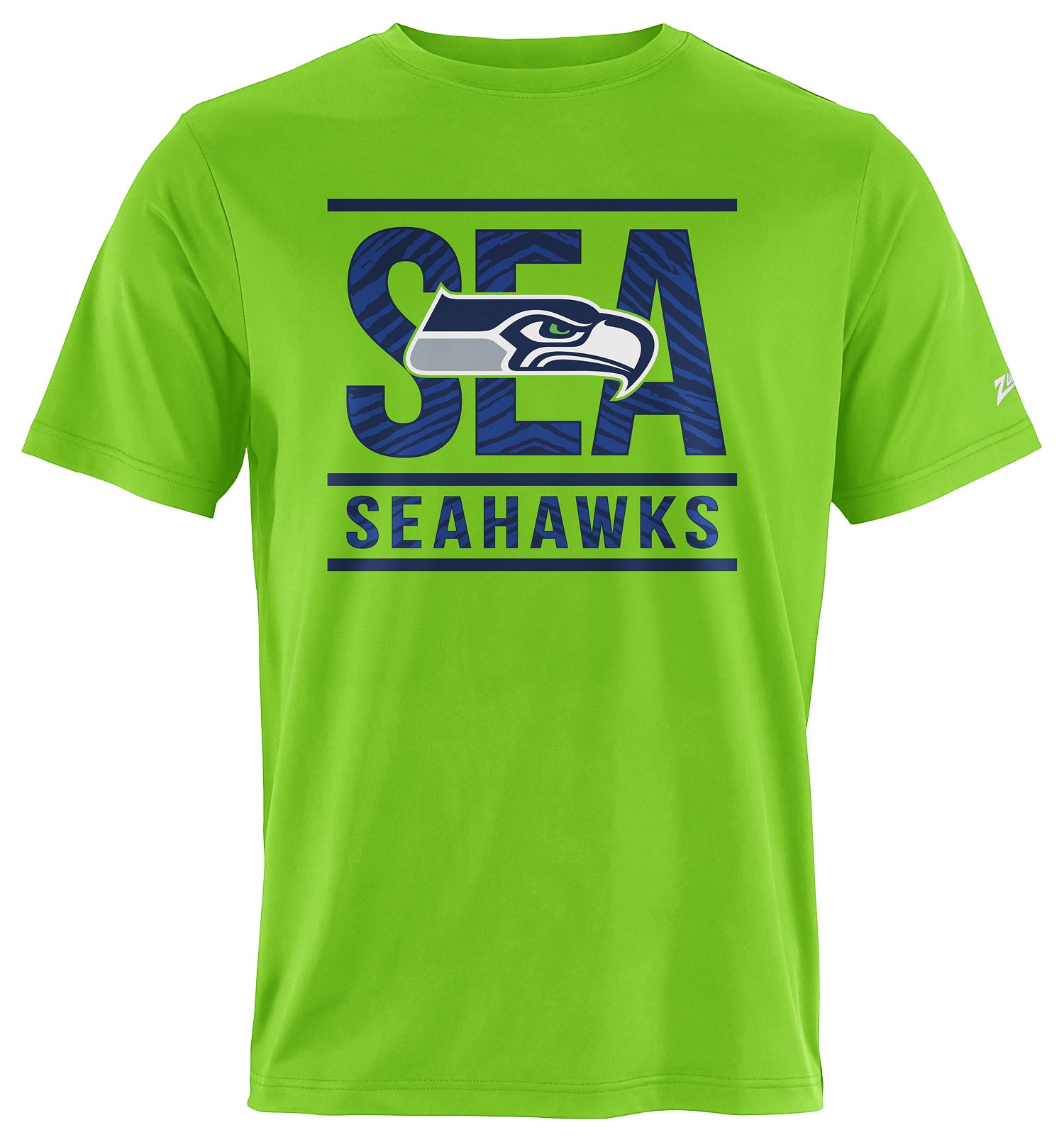 Zubaz NFL Men's Goal Line Alternate Color Short Sleeve T-Shirt, Seattle Seahawks