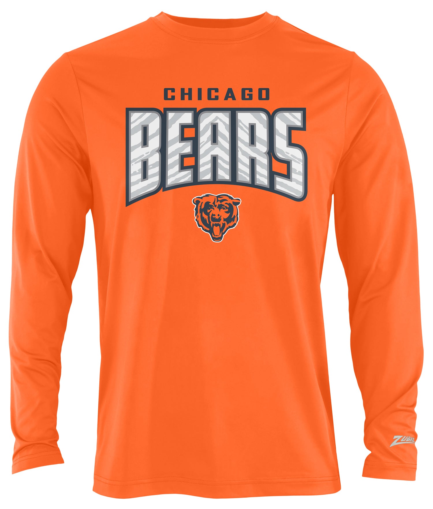 Zubaz NFL Men's Hail Mary Alternate Color Long Sleeve T-Shirt, Chicago Bears