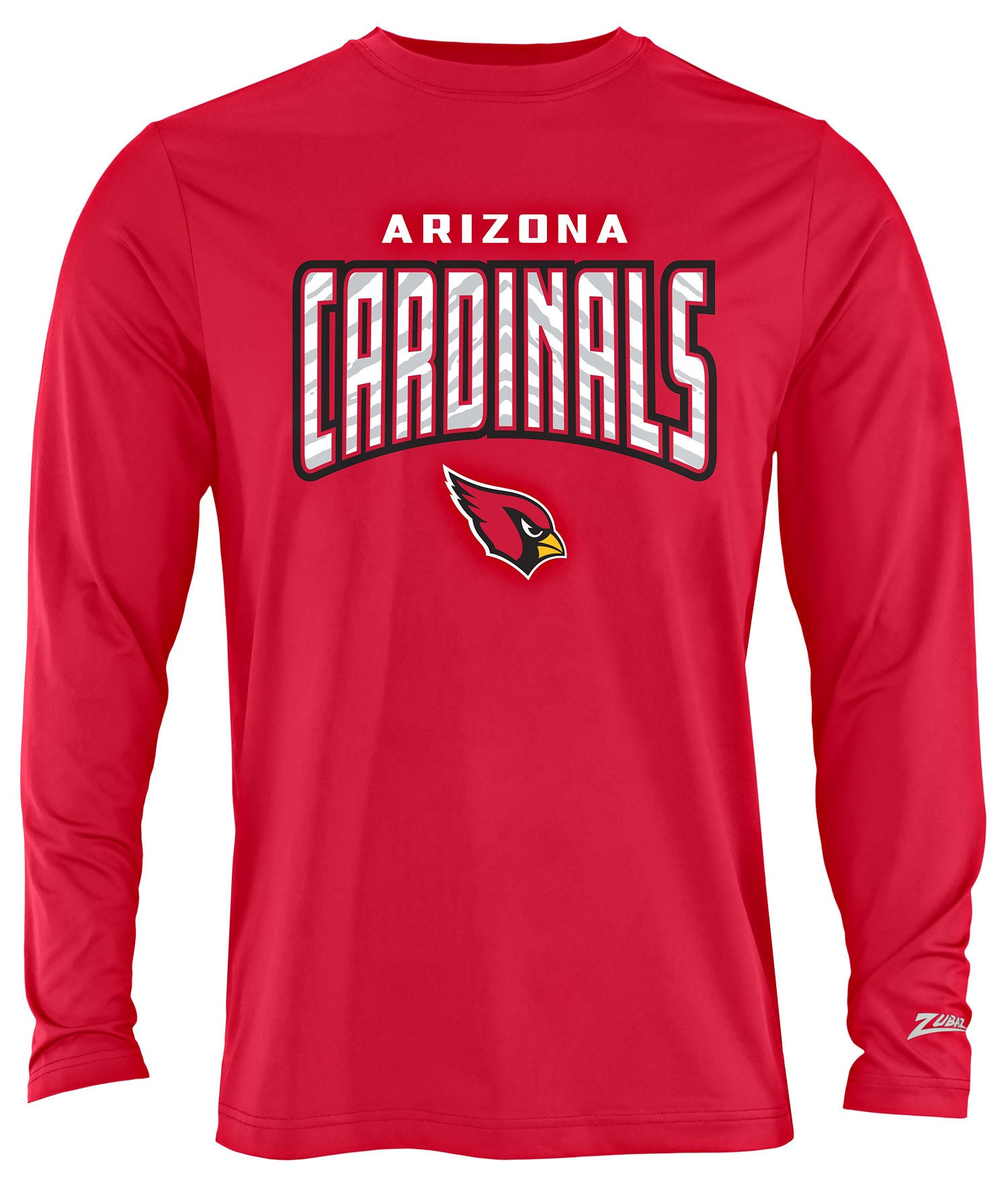 Zubaz NFL Men's Hail Mary Team Color Long Sleeve T-Shirt, Arizona Card