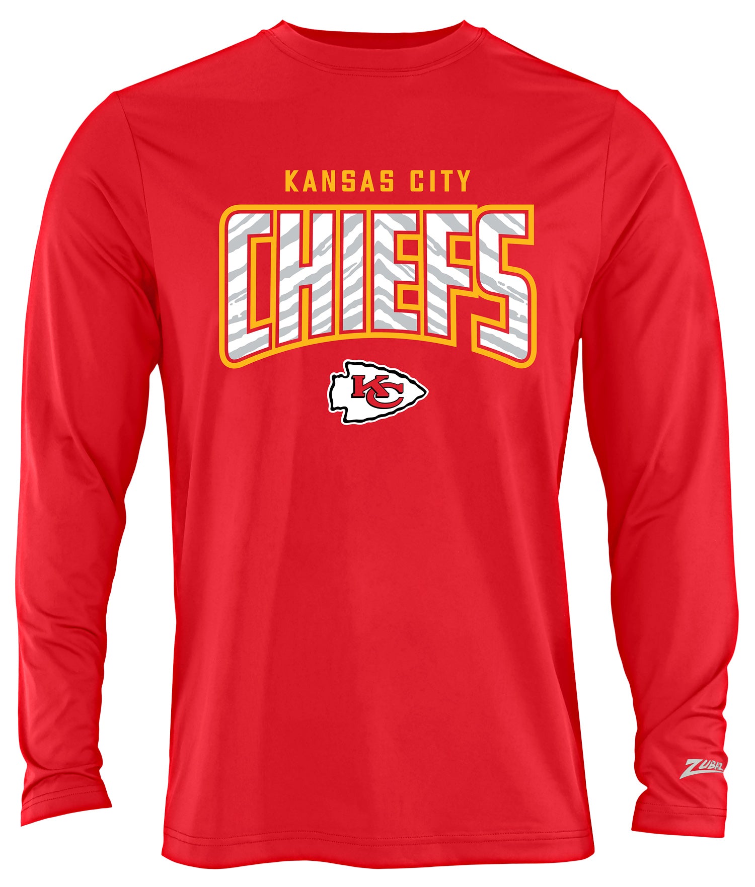 Zubaz NFL Men's Hail Mary Team Color Long Sleeve T-Shirt