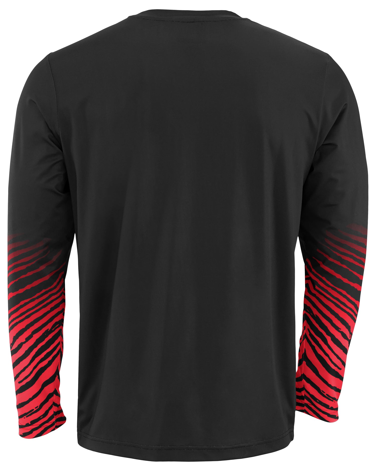 Zubaz NFL Men's Team Color Zebra Fade Sleeves Long Sleeve T-Shirt, Atlanta Falcons