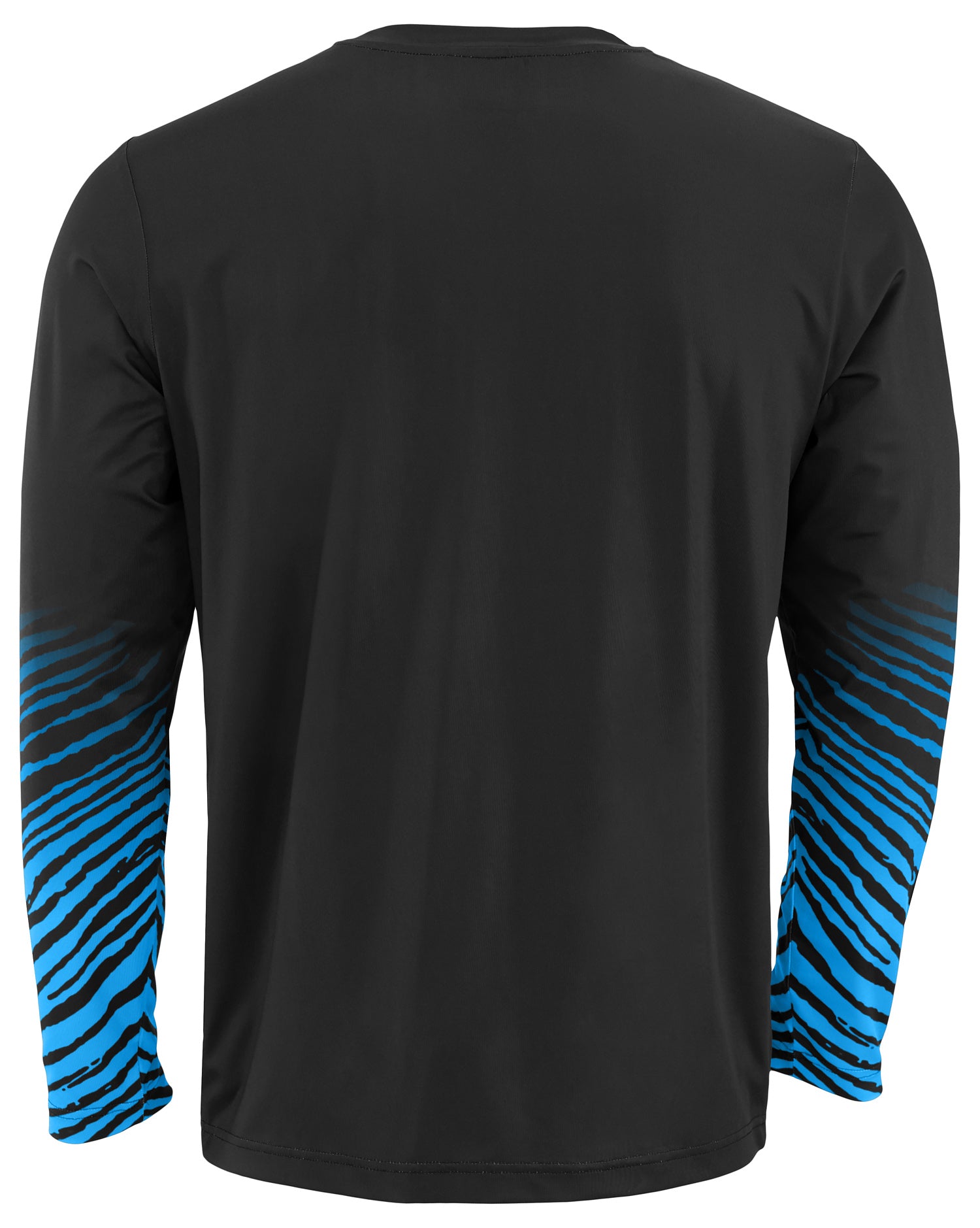 Zubaz NFL Men's Team Color Zebra Fade Sleeves Long Sleeve T-Shirt, Car