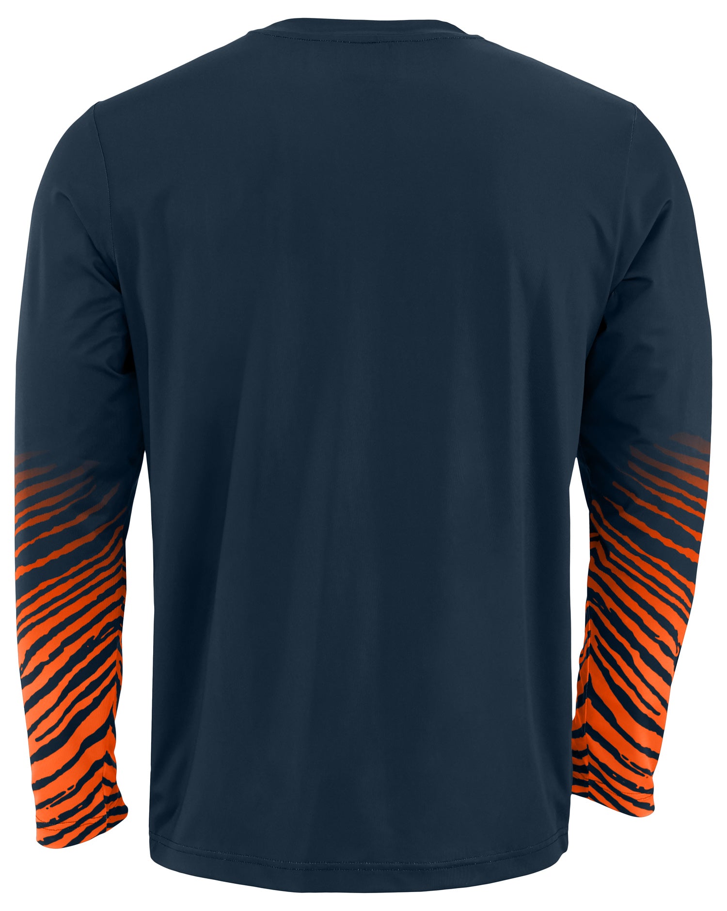 Zubaz NFL Men's Team Color Zebra Fade Sleeves Long Sleeve T-Shirt, Chi