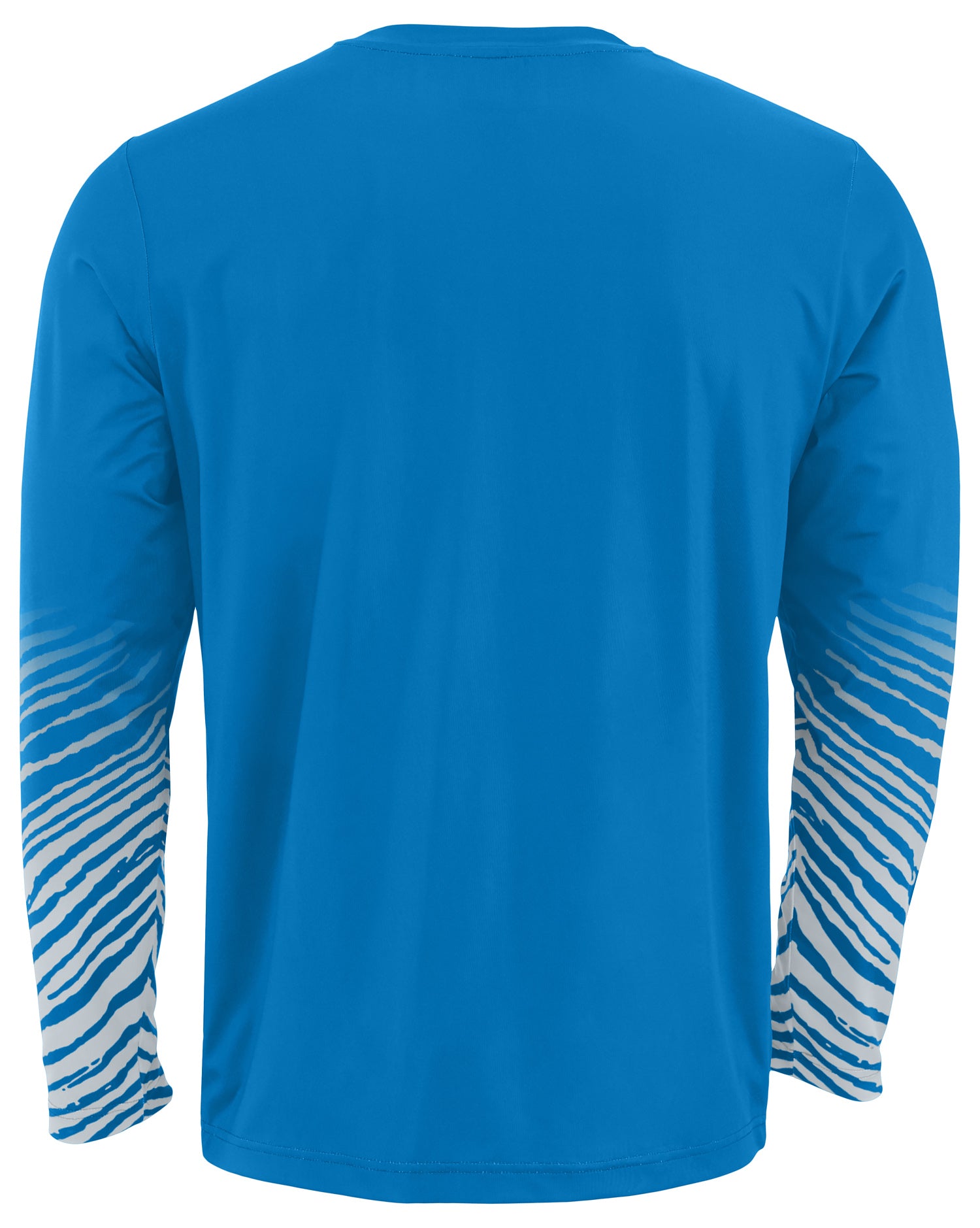 Zubaz NFL Men's Team Color Zebra Fade Sleeves Long Sleeve T-Shirt, Detroit Lions