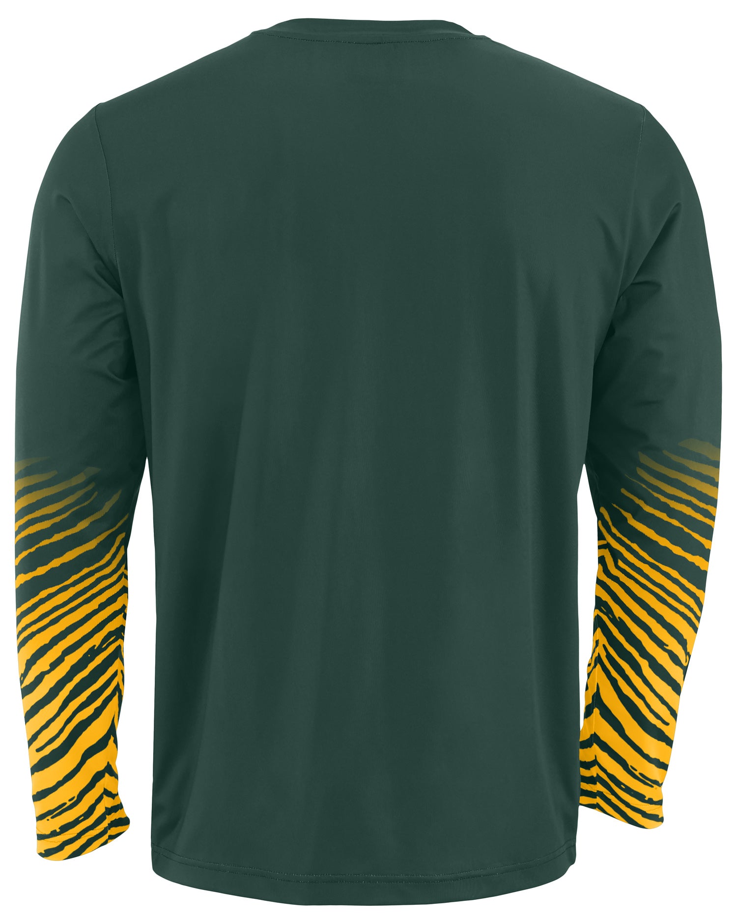 Zubaz NFL Men's Team Color Zebra Fade Sleeves Long Sleeve T-Shirt, Gre