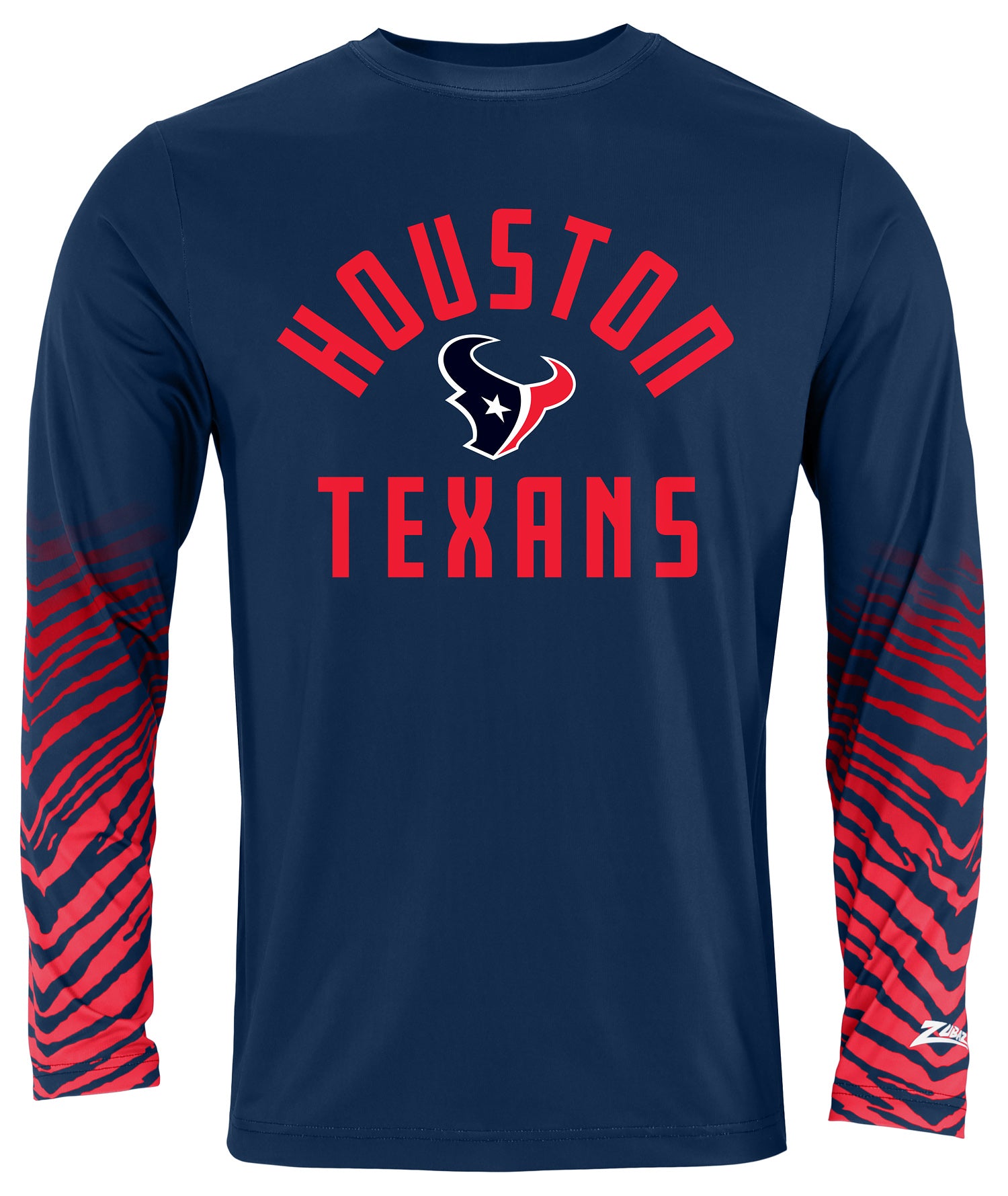 Zubaz NFL Football Men's Houston Texans Tonal Space Dye Static Stripe