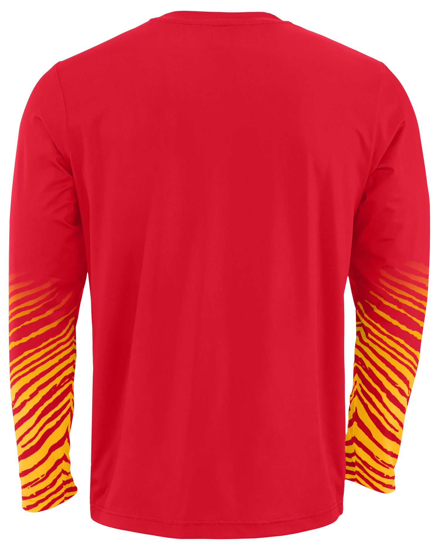 Zubaz NFL Kansas City Chiefs Men's Team Color Zebra Fade Sleeves Long-