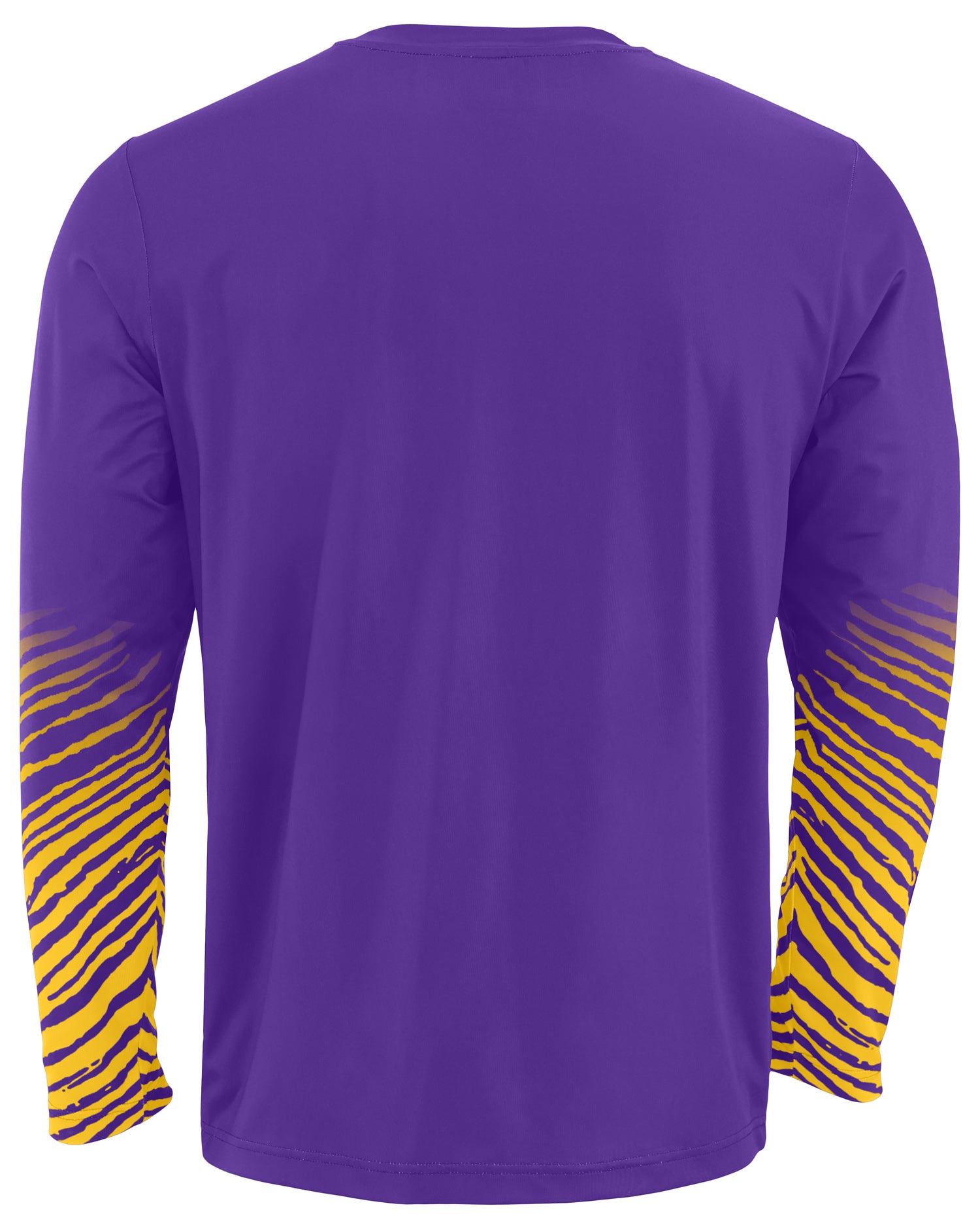 Zubaz NFL Men's Team Color Zebra Fade Sleeves Long Sleeve T-Shirt, Min