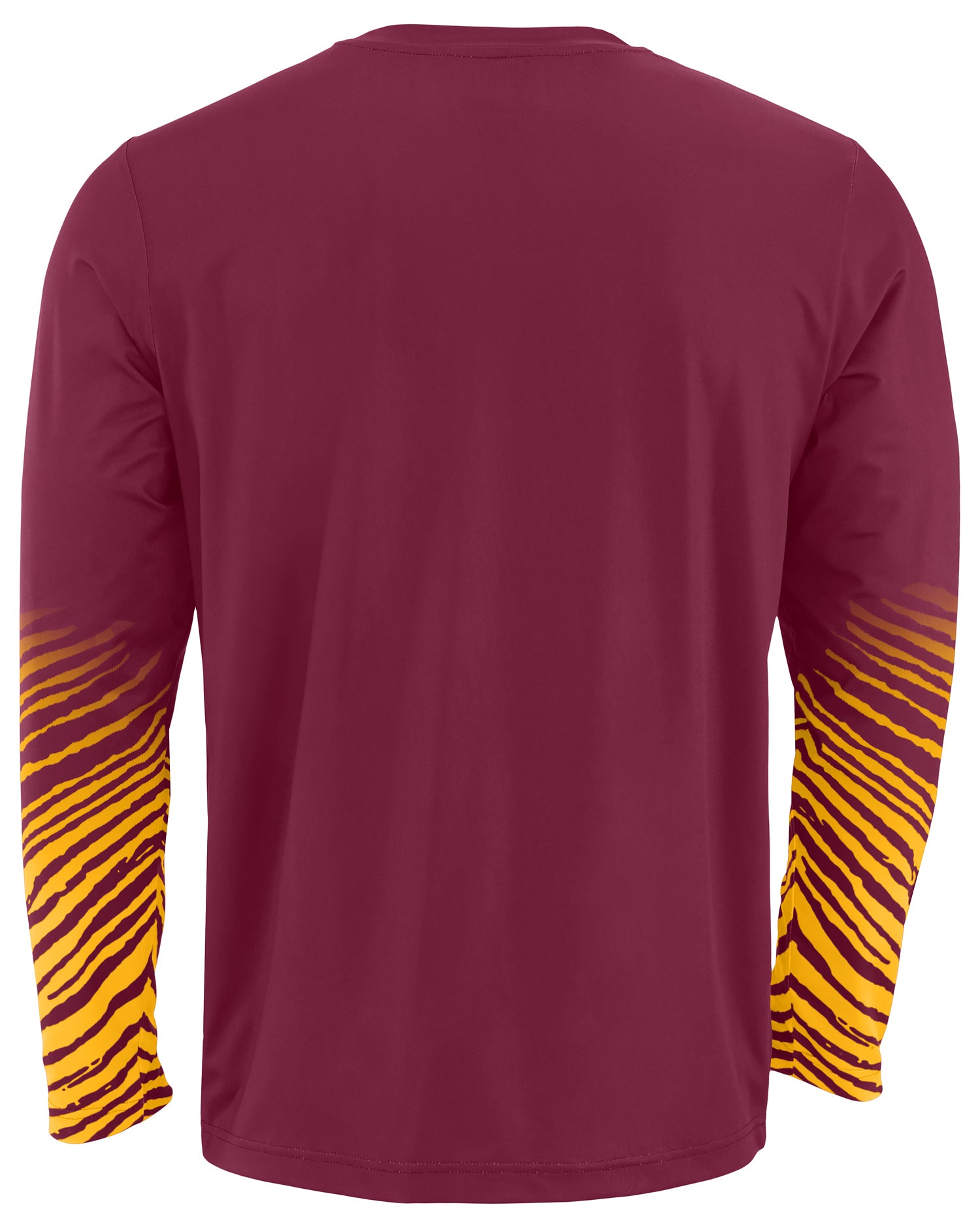 Zubaz NFL Men's Team Color Zebra Fade Sleeves Long Sleeve T-Shirt, Washington Commanders