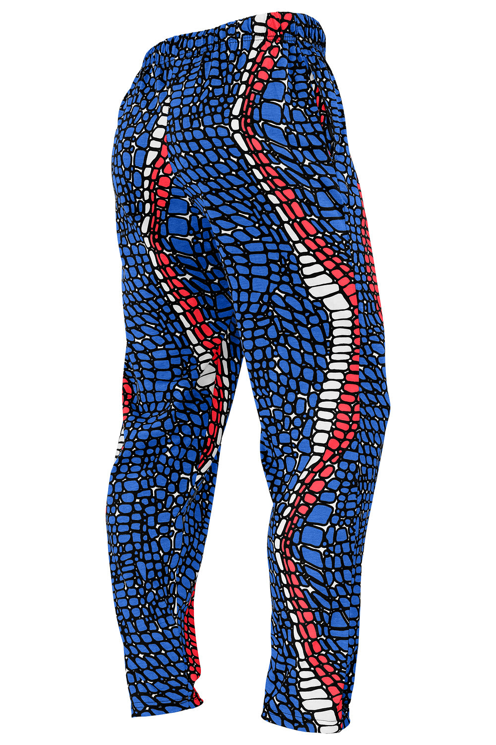 Zubaz NFL Adult Unisex Z88 Embroidered Gator 3 Color Pants, Buffalo Bi