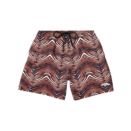 Zubaz NFL Men's Denver Broncos Exclusive 5.5 Inch Swim Trunk