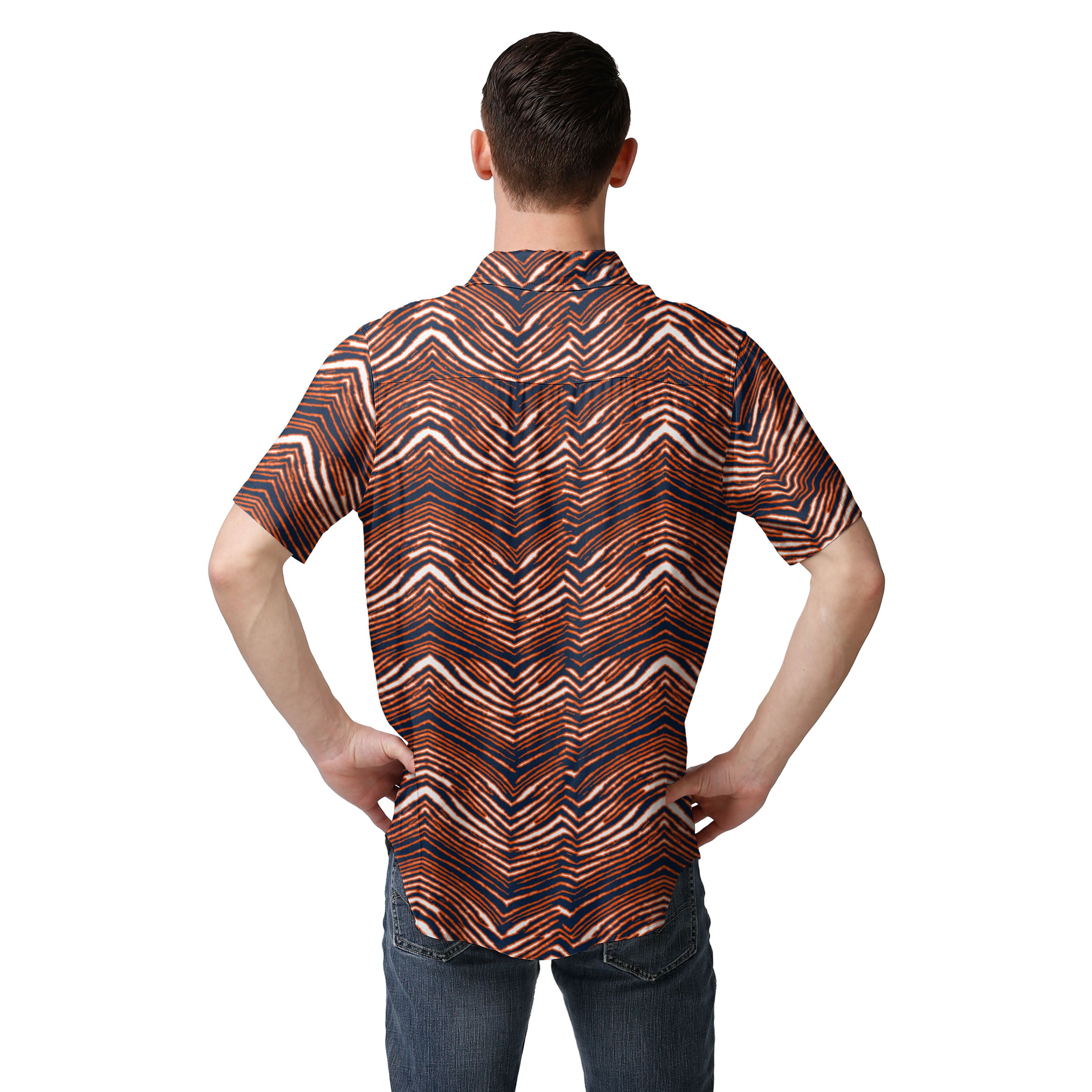 Zubaz NFL Men's Chicago Bears Exclusive Button Up Shirt